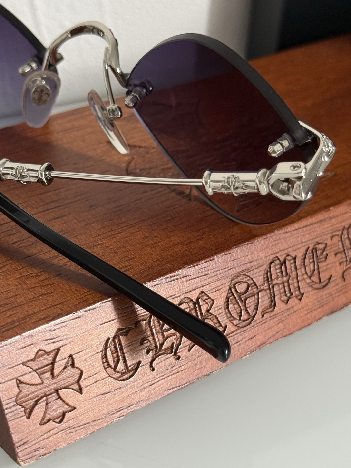 三角形独家首发！特定款！风靡全网经典复古小框太阳镜 CHROME HEARTCH8275 SIZE:56