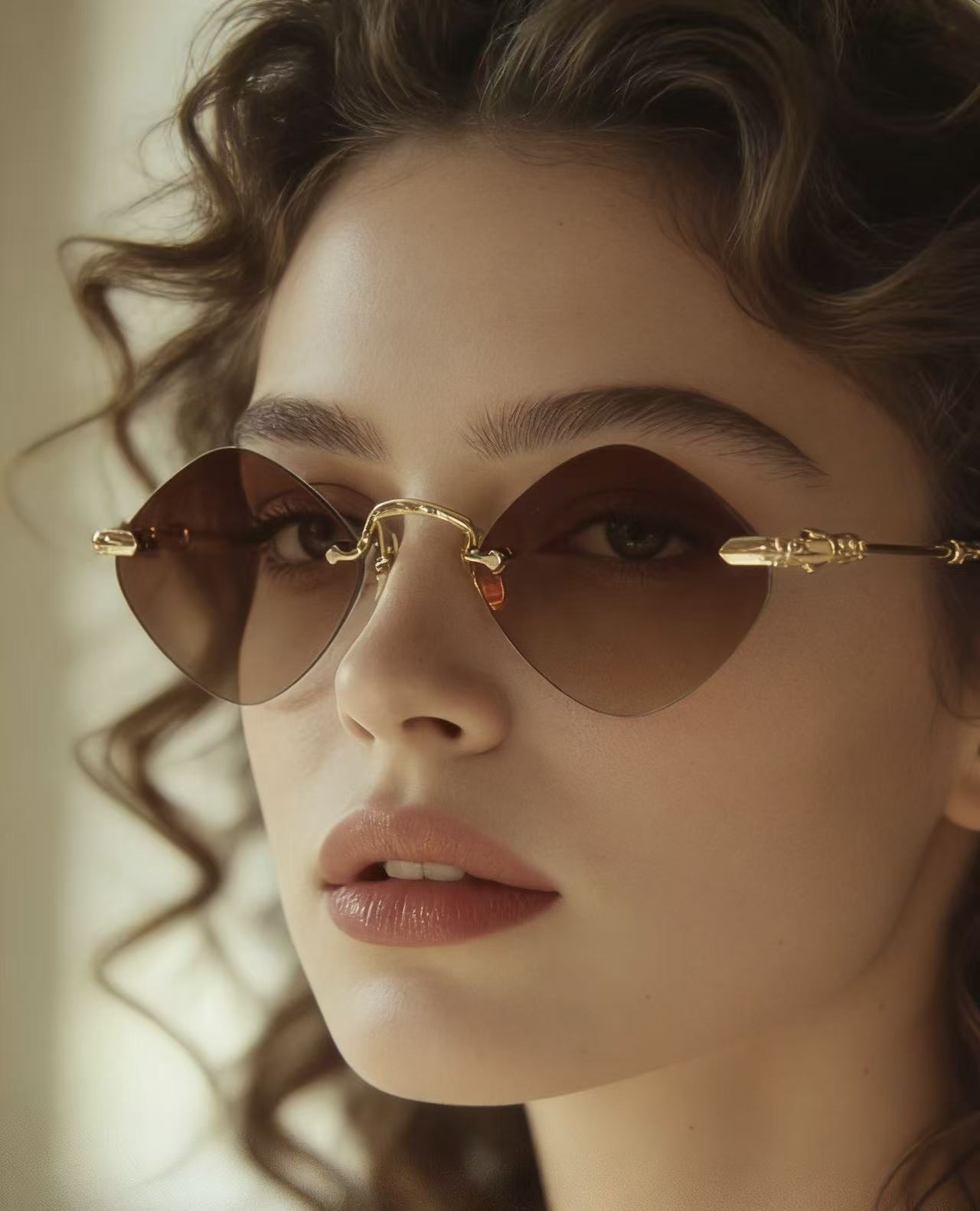 三角形独家首发！特定款！风靡全网经典复古小框太阳镜 CHROME HEARTCH8275 SIZE:56