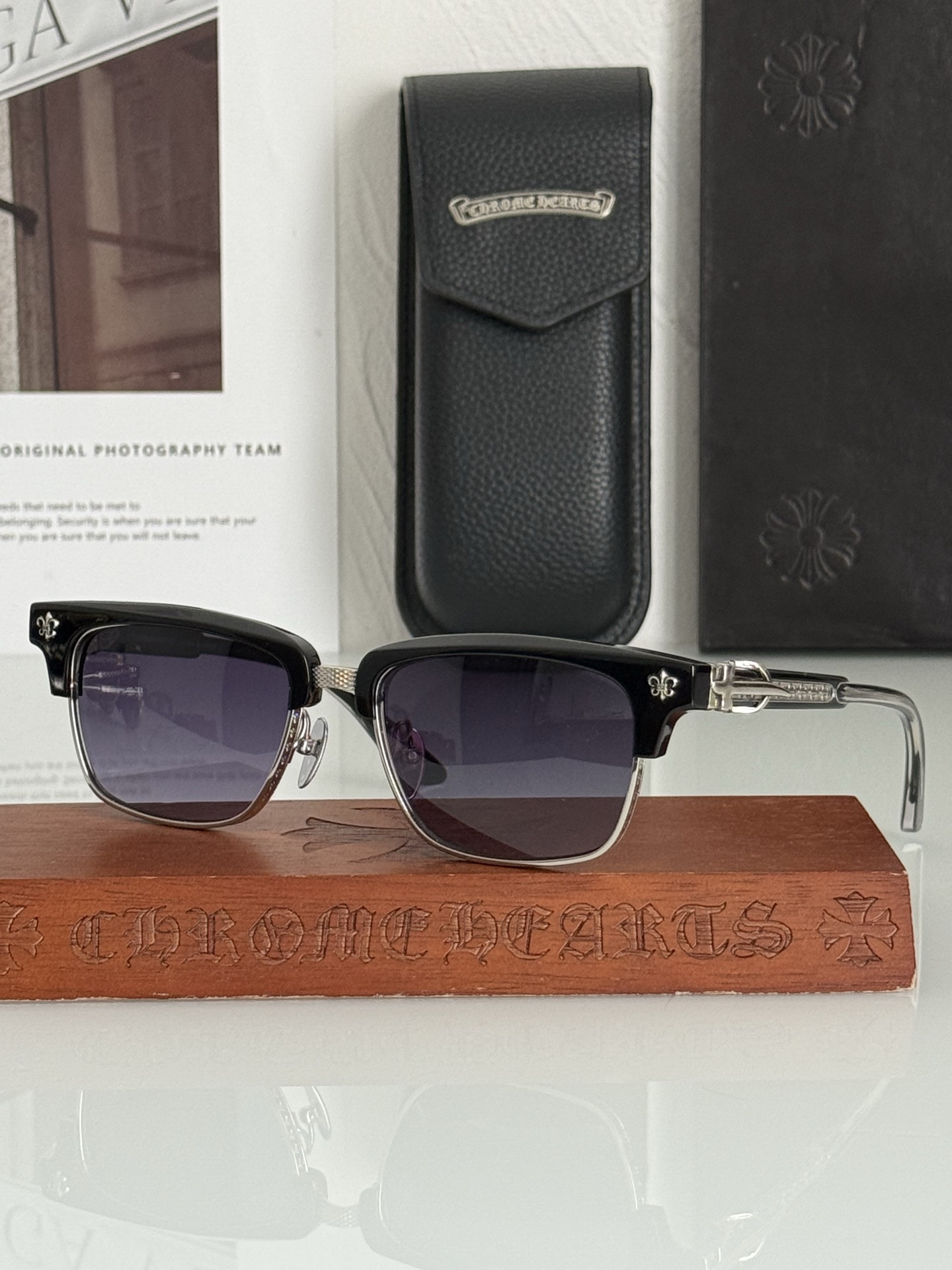 新款墨镜🕶️钛 重工新品眉架〰️CHROME HEART立体切割工艺制作 质感满分CH8206 SIZE