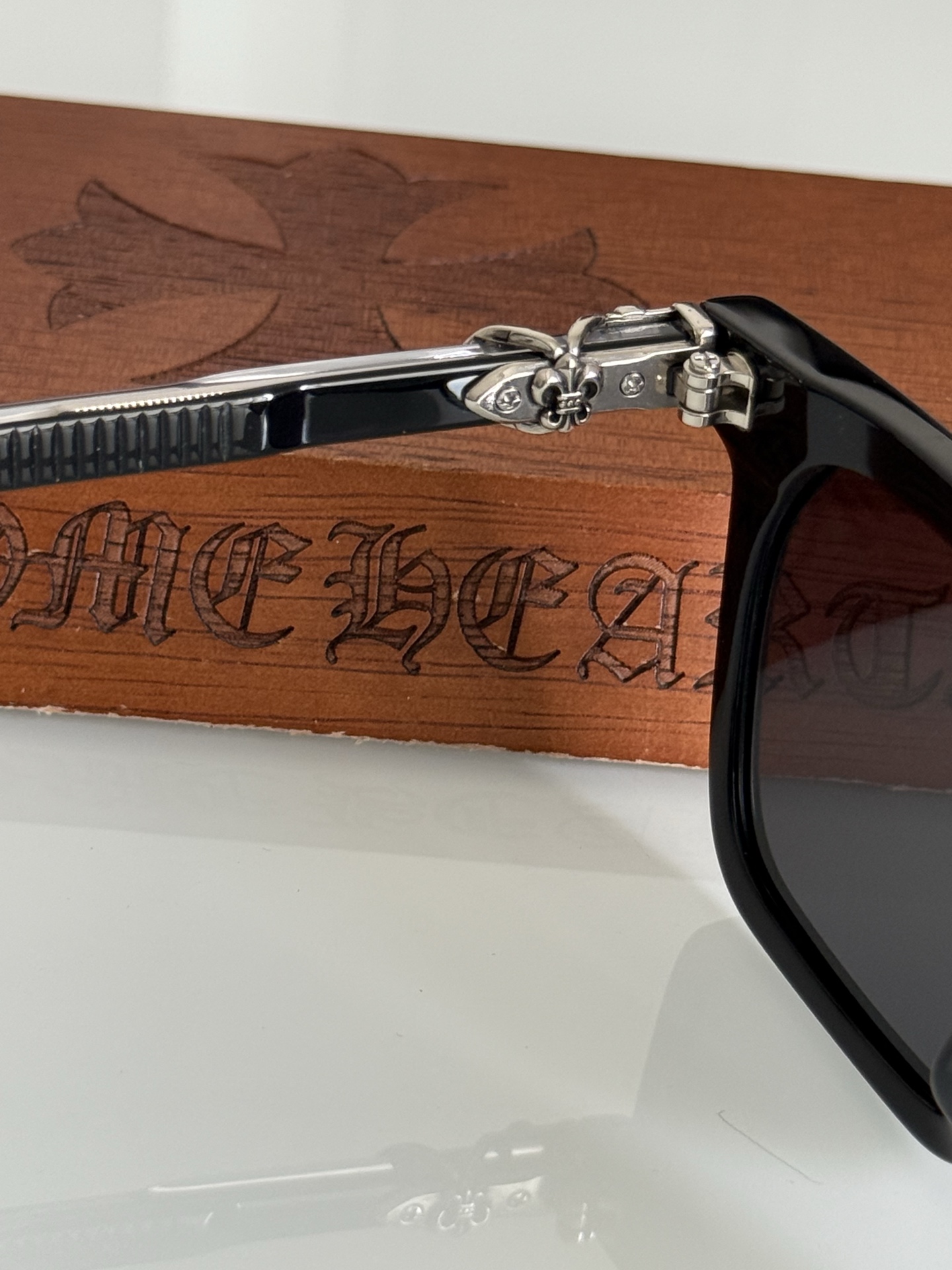 偏光墨镜➰CHROME HEART顶级板材手工打磨抛光而成 立体配饰logo彰显品质 CH8266 SI