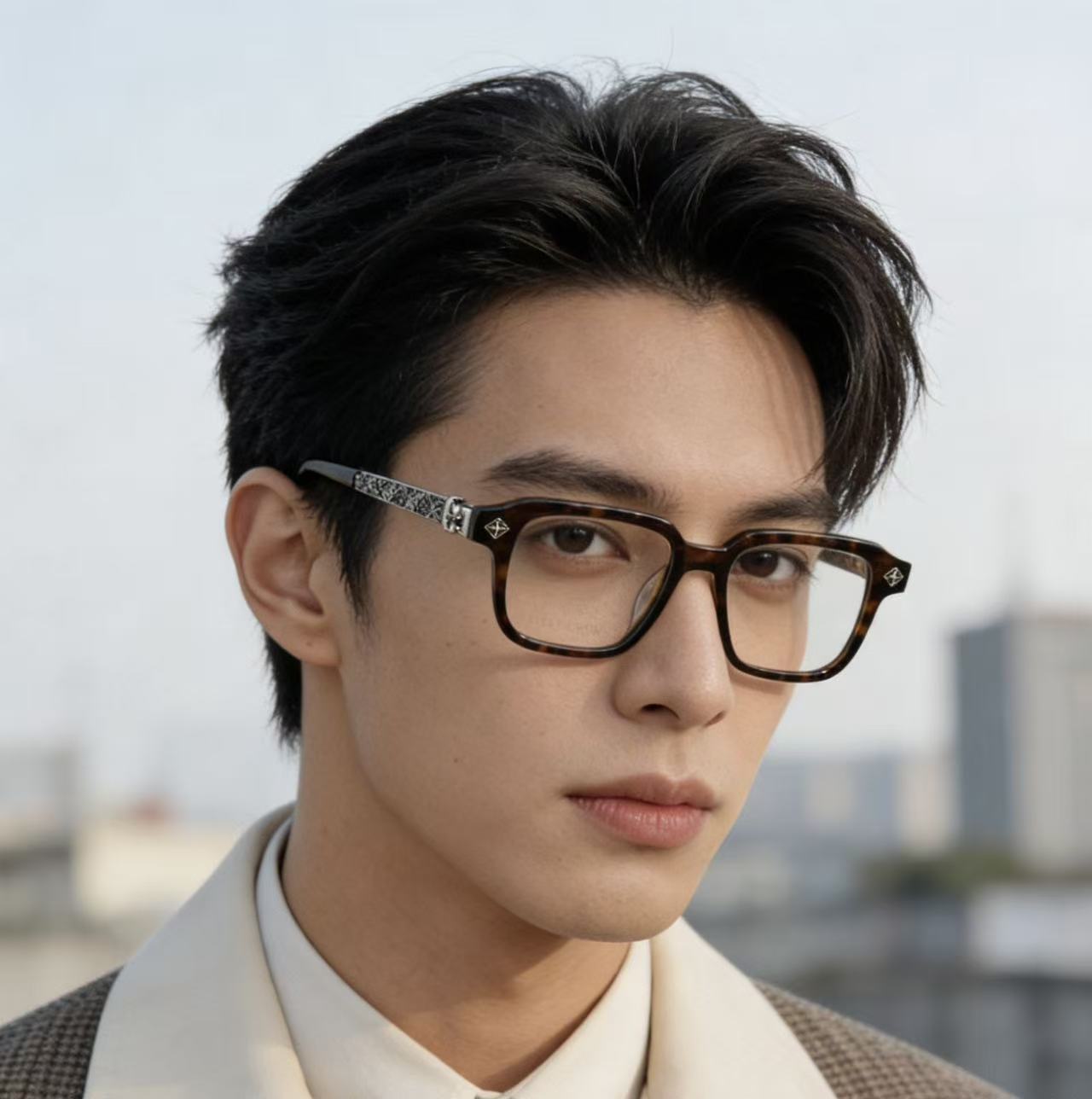 新款！CHROME HEART 小方框气质款 钛！CH8296SIZE：51-19-145