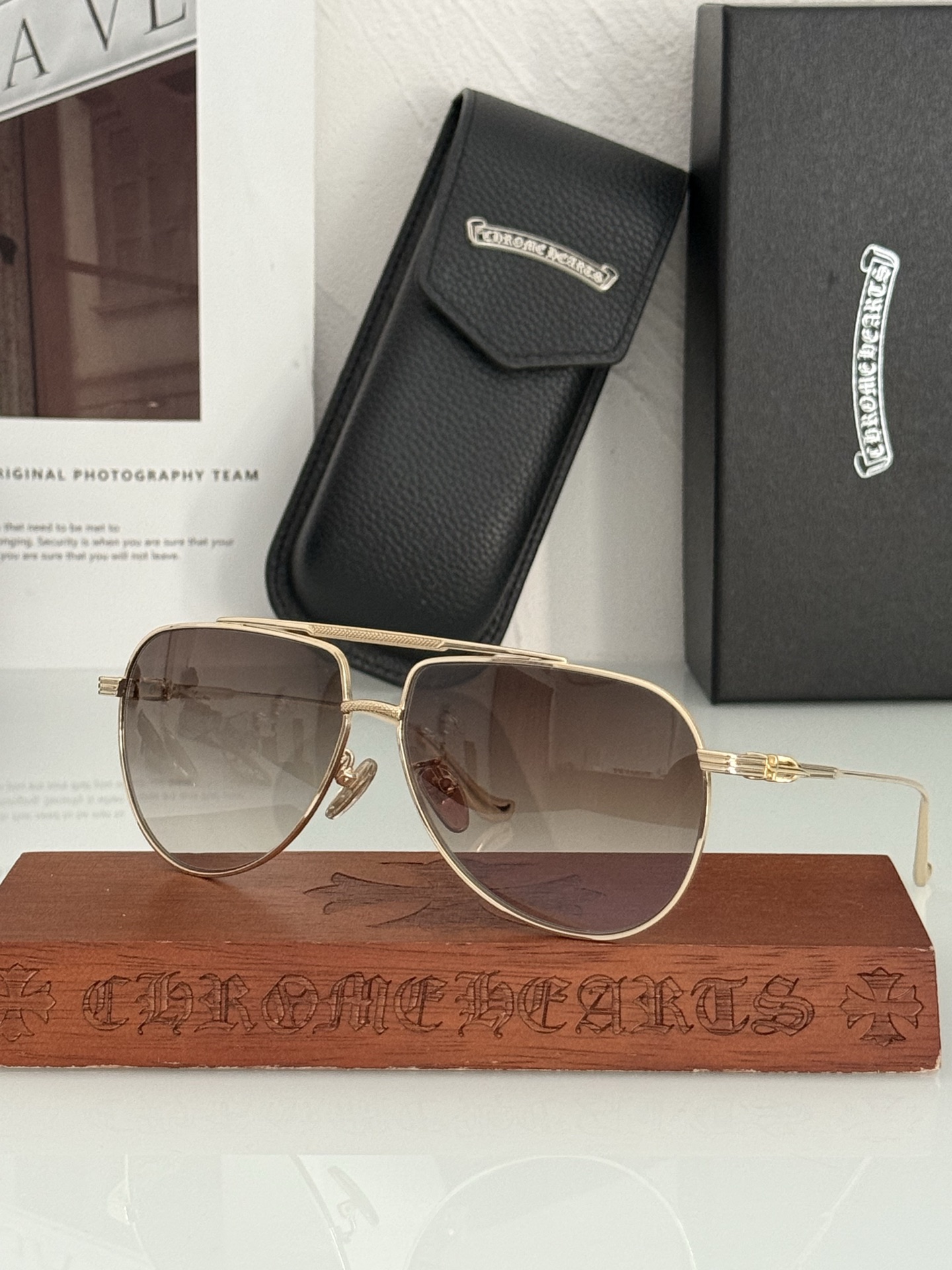 新款蛤蟆太阳镜 复古时尚CHROME HEARTCH8171 SIZE:61-12-150