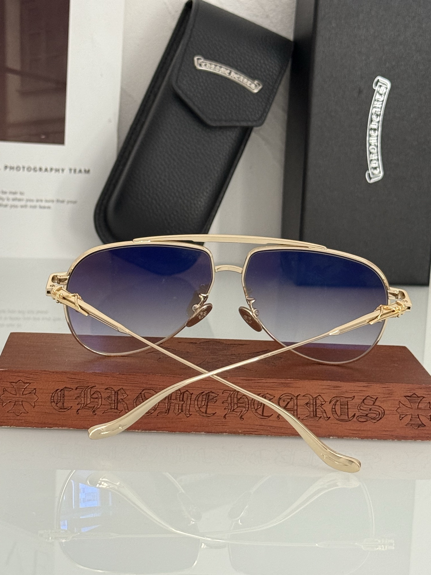 新款蛤蟆太阳镜 复古时尚CHROME HEARTCH8171 SIZE:61-12-150