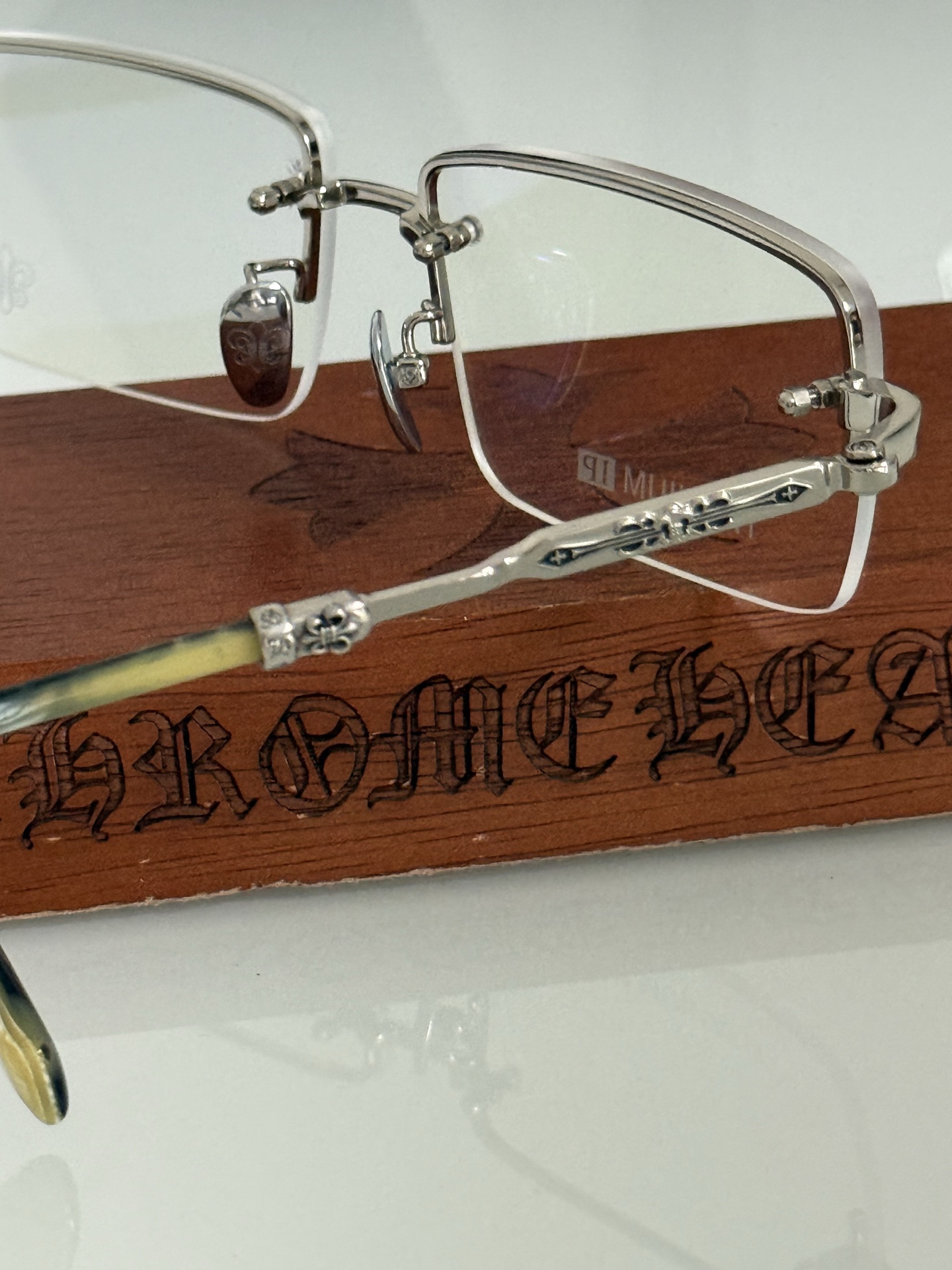 高品质钛！CHROME HEART无边框 商务休闲两用 大尺寸CH8289 SIZE：60口15-156