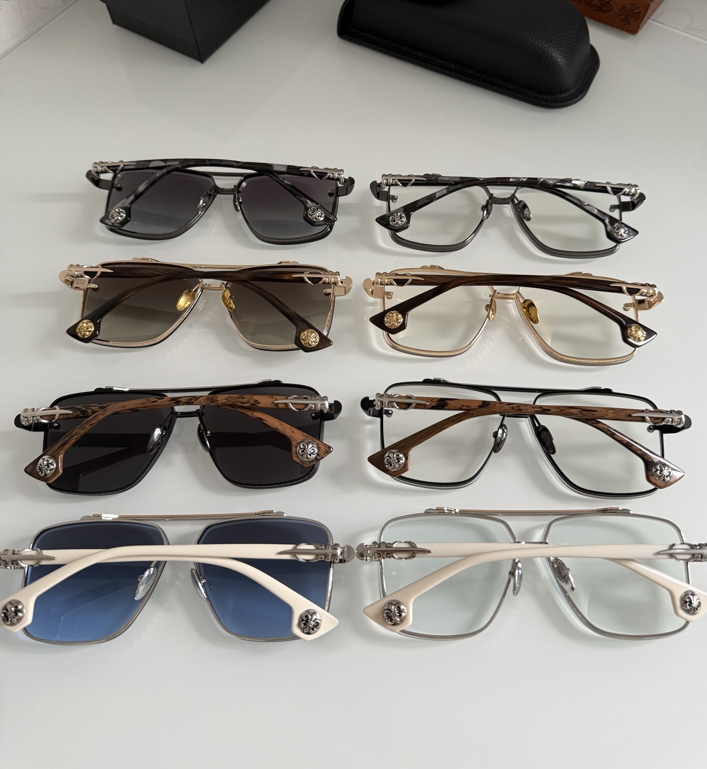 NEW 轻奢款 重量级新品🕶️变色太阳镜硬汉方型设计 CHROME HEART CH8239SIZE：6
