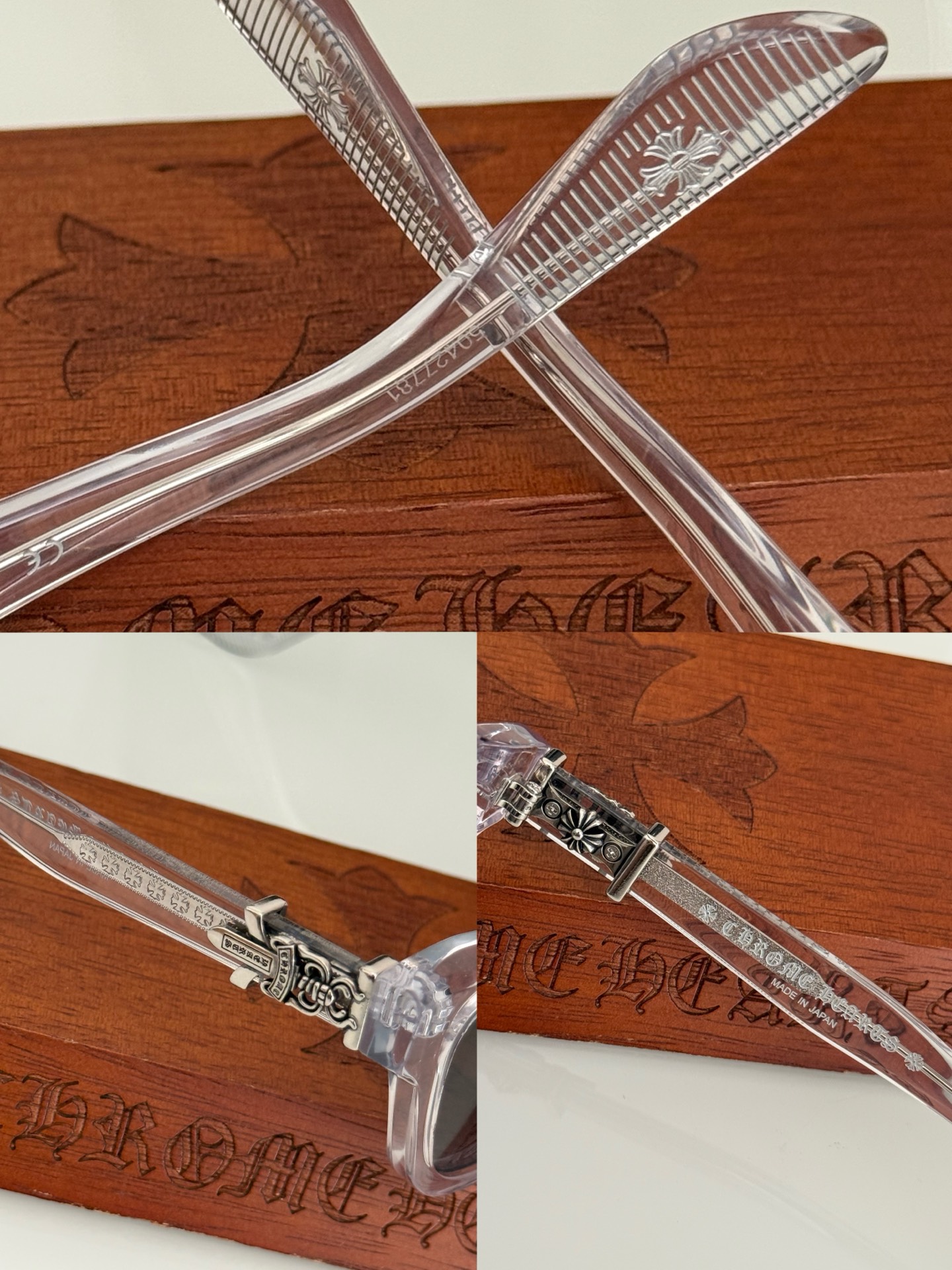 顶级原版定制款！每副都有独立编码  CHROME HEART 高奢系列 眼镜界艺术精品  意大利厚料精工制作 光泽度极强