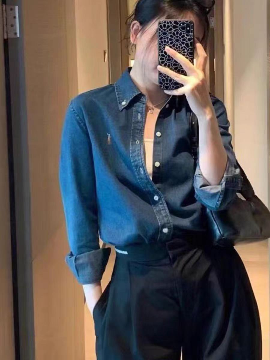 High-Quality Women’s Suit with Polo-Explosive Cowboy Shirt and Embroidered Pony Detail - 图片 4