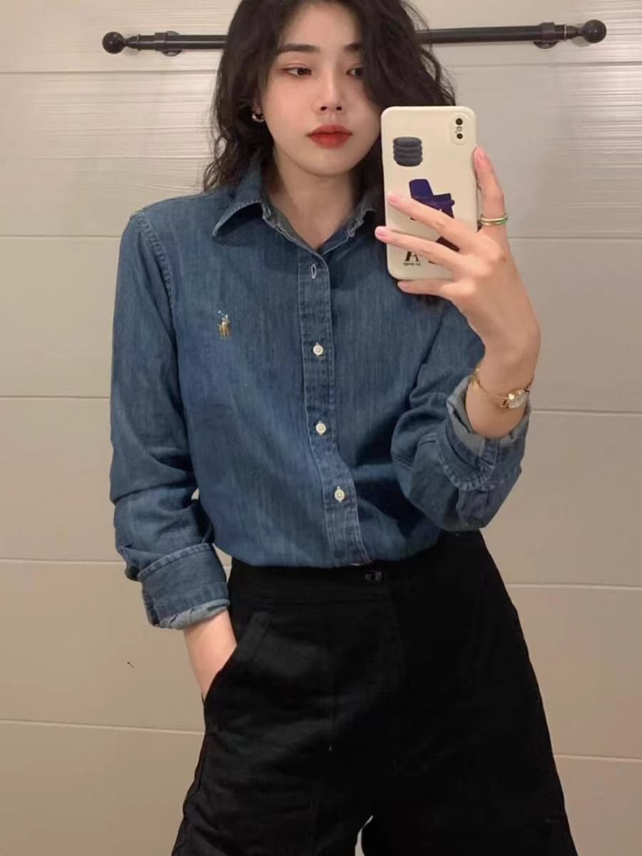 High-Quality Women’s Suit with Polo-Explosive Cowboy Shirt and Embroidered Pony Detail - 图片 1