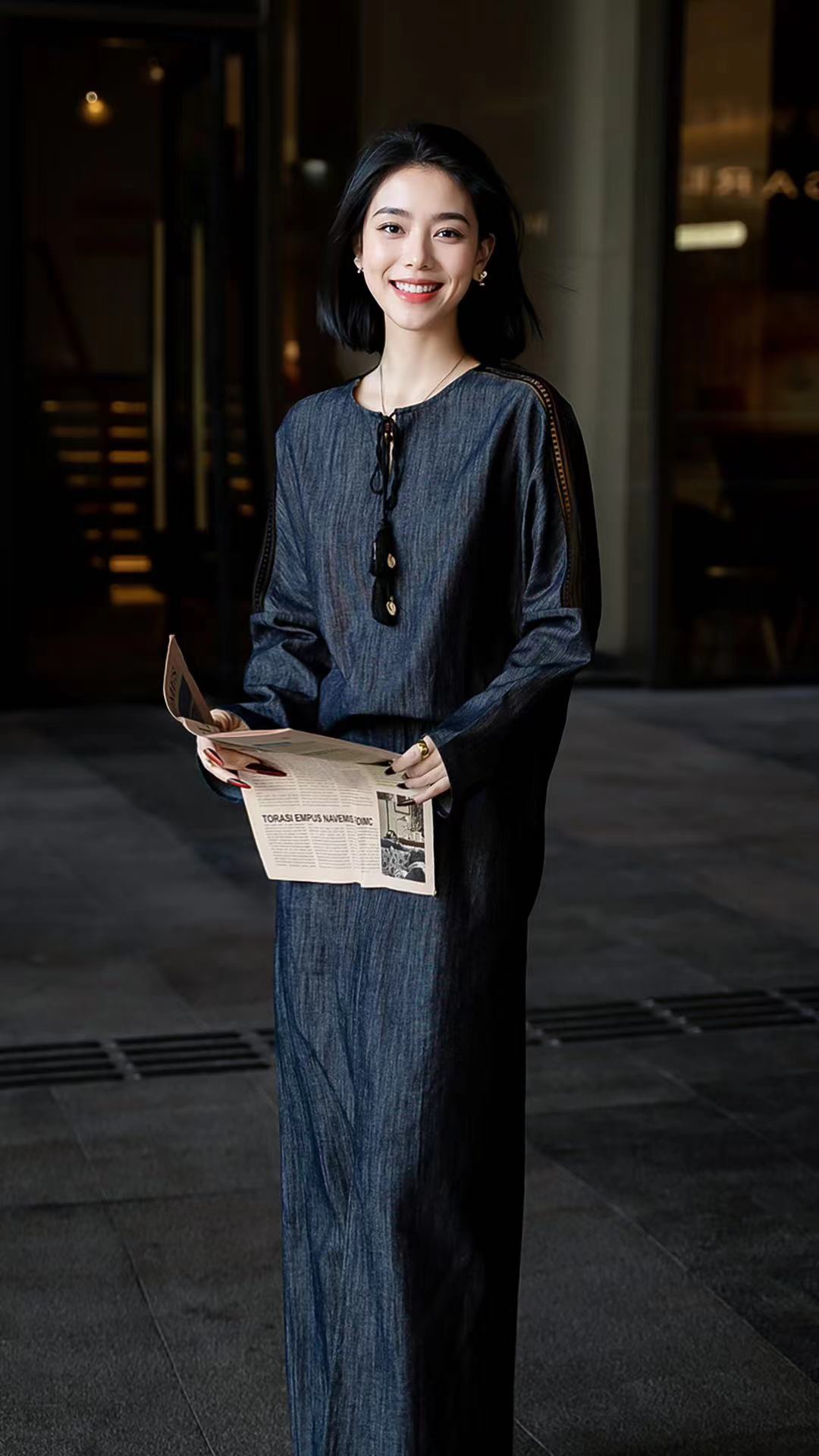 Chloe’s High-End Women’s Outfit: T-shirt, Semi-Skirt, Tiara – High-Quality and Stylish - 图片 6