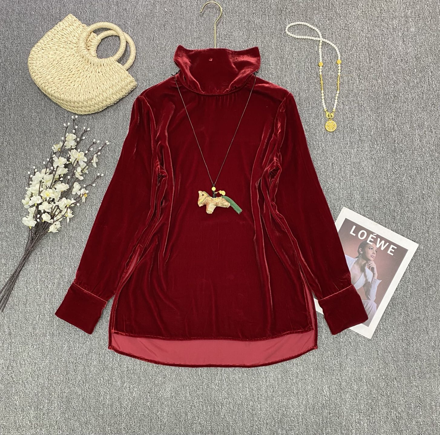 Elegant Silk Velvet Top: Versatile, High-Quality, and Comfortable Blouse 6 i1765162013874 3483 0 4