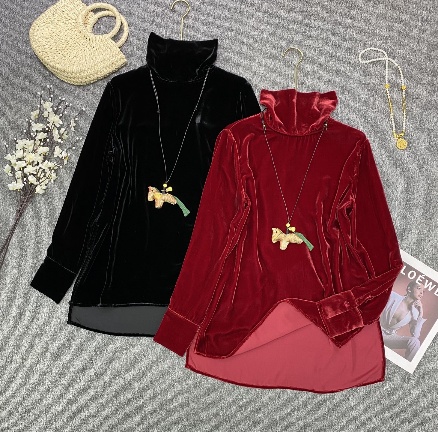 Elegant Silk Velvet Top: Versatile, High-Quality, and Comfortable Blouse 9 i1765162014142 8991 0 8