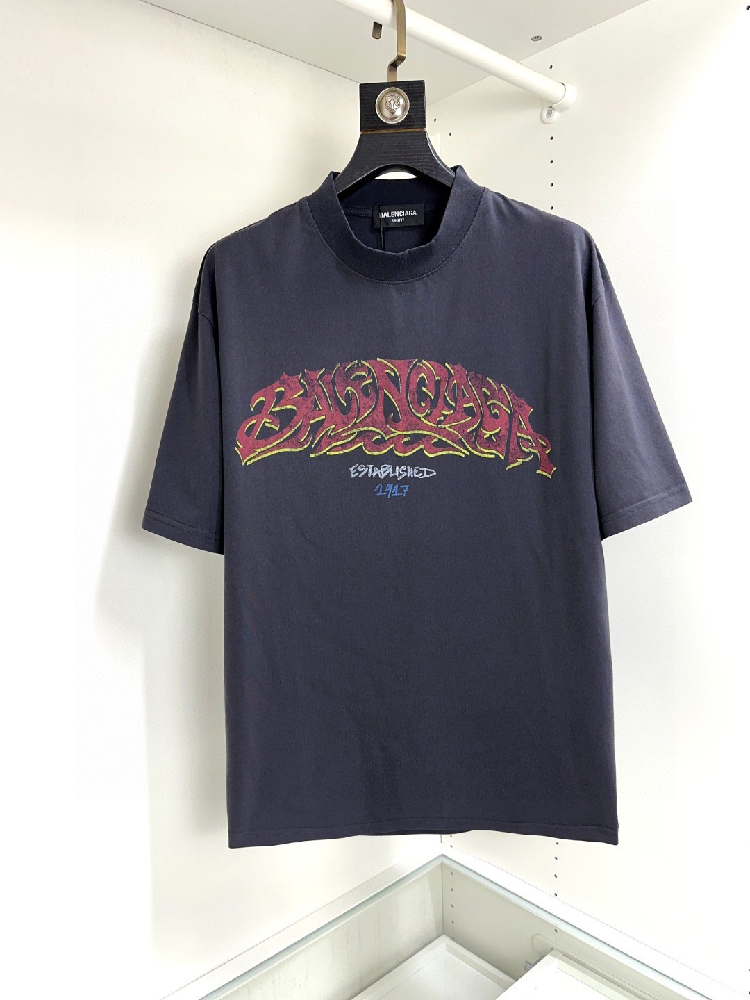 🔥🔥🐮 Balenciaga 巴黎世家 🔥 胖哥福音穿200斤 🆕 顶级圆领休闲短袖👍高级定制百搭款式 
