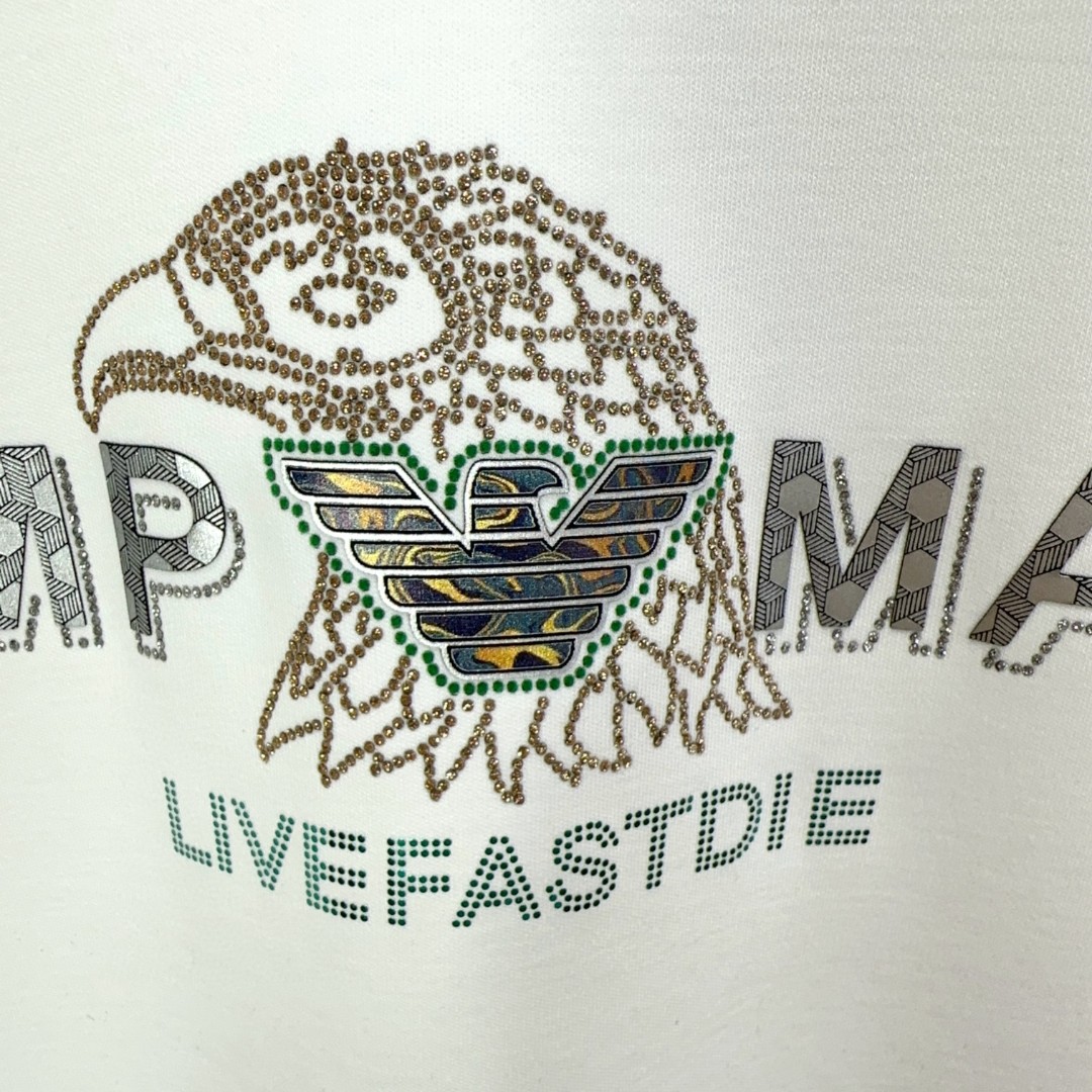  🐮Armani 阿玛尼 休闲圆领款时尚百搭卫衣，独家定制纯棉380克、科技面料，定制原版螺纹，档次极高