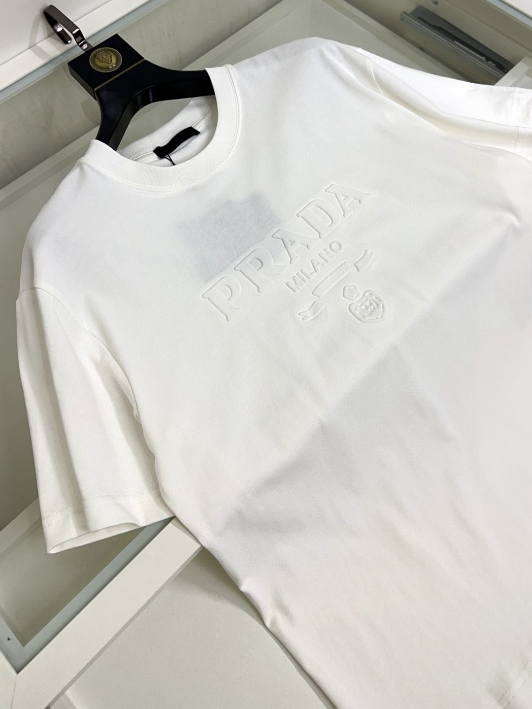 🔥🔥🔥 🐮 Prada 普拉达 🔥胖哥福音最大XL可穿200斤🐮高版本 🆕 顶级圆领休闲短袖👍高级定制百