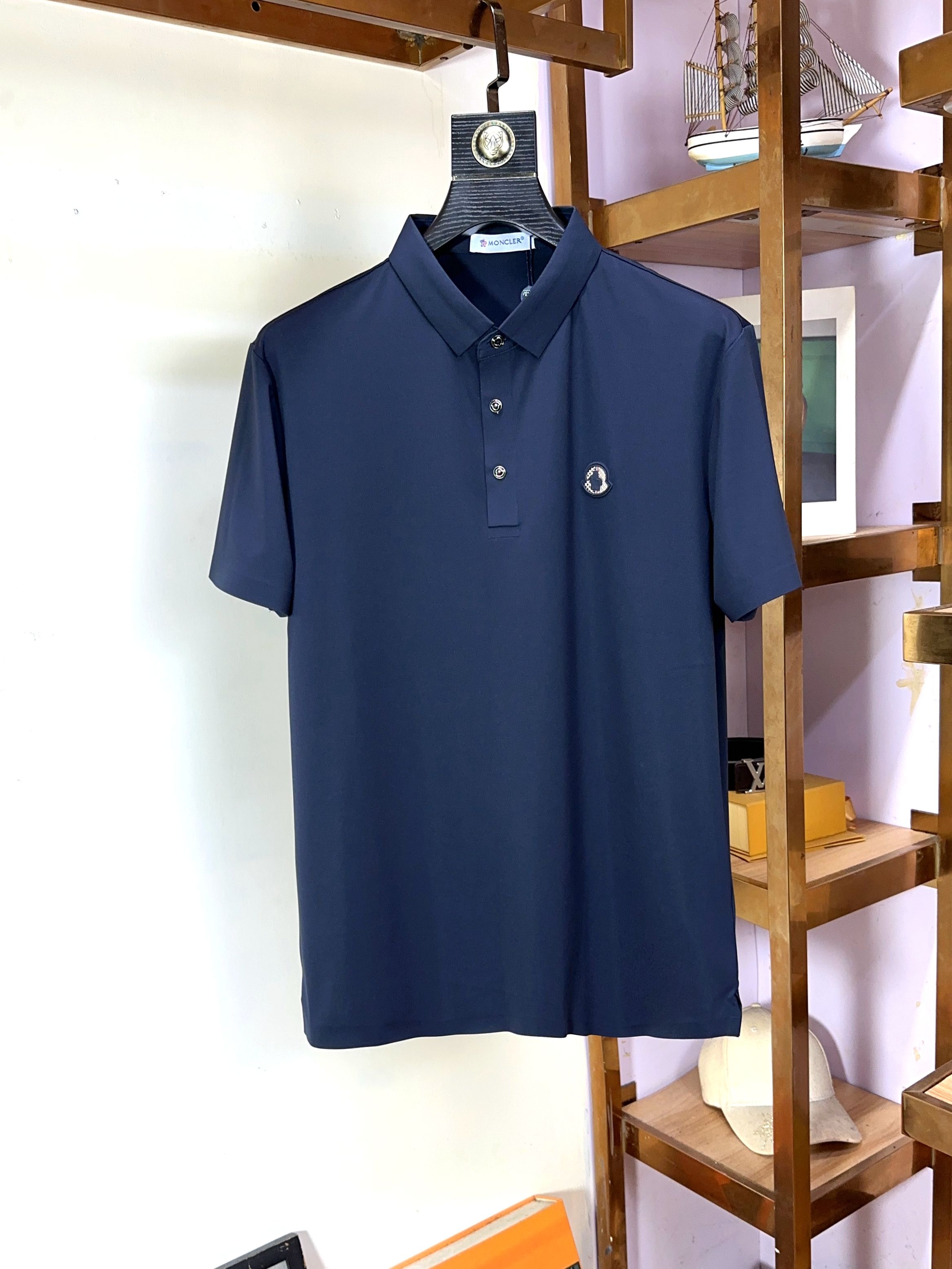  🌟 Moncler 蒙口 🔥 🔥胖哥福音4XL可穿200斤🔥全品全品相订单商务休闲翻领短袖 🔥 让整体