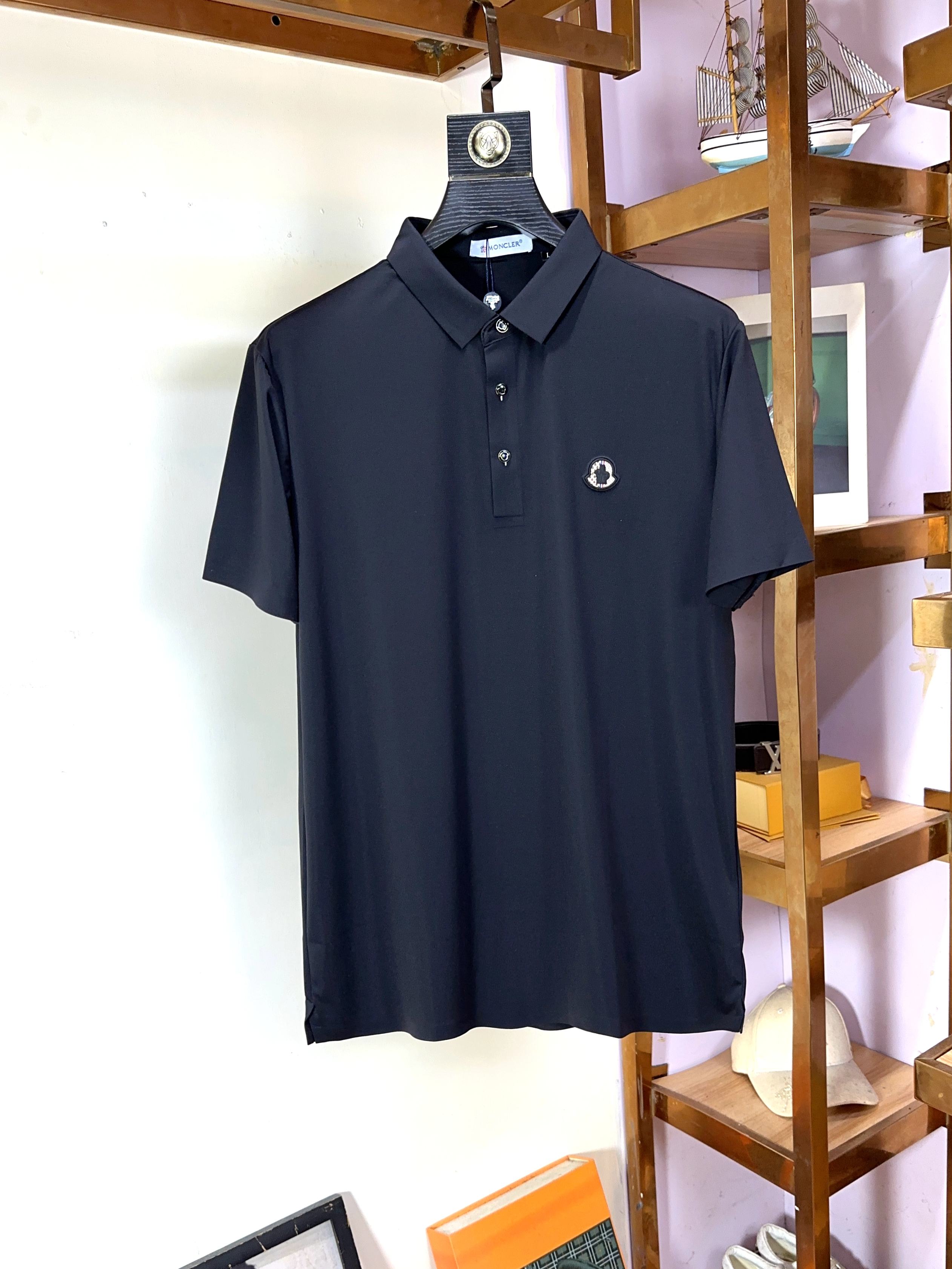  🌟 Moncler 蒙口 🔥 🔥胖哥福音4XL可穿200斤🔥全品全品相订单商务休闲翻领短袖 🔥 让整体
