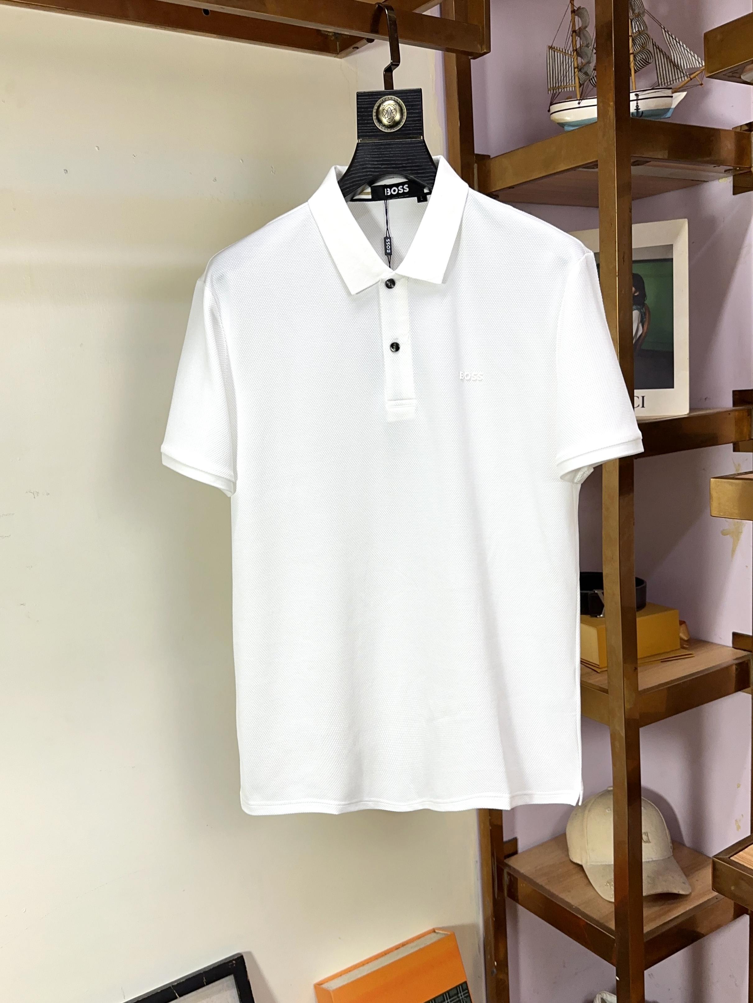  🌟 BOSS 波士 🔥 🔥胖哥福音4XL可穿200斤🔥全品全品相订单商务休闲翻领短袖 🔥 让整体上身感