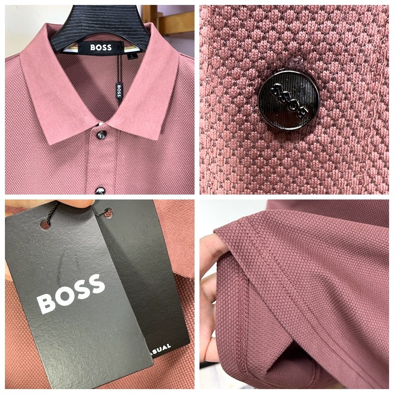  🌟 BOSS 波士 🔥 🔥胖哥福音4XL可穿200斤🔥全品全品相订单商务休闲翻领短袖 🔥 让整体上身感
