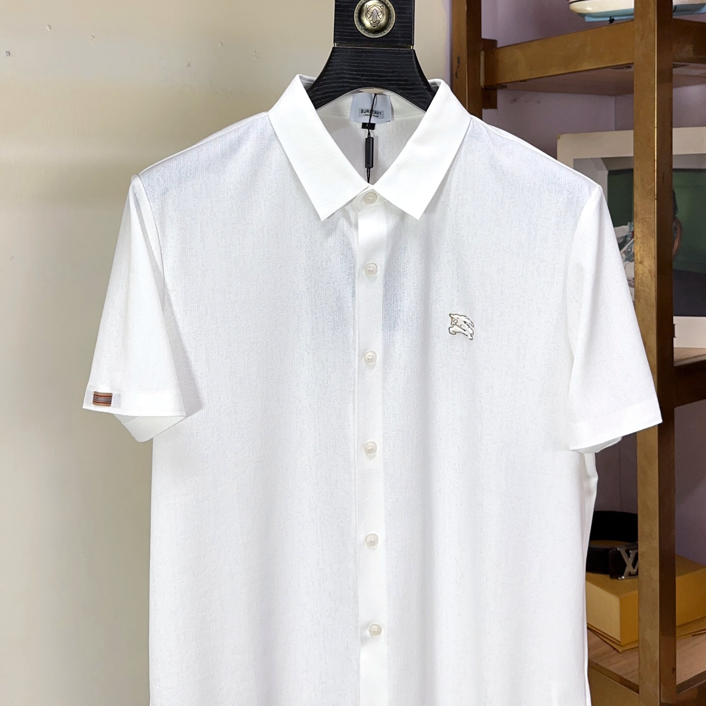  🌟 Burberry 巴宝莉 🔥 🔥胖哥福音4XL可穿200斤🔥全品全品相订单商务休闲翻领短袖 🔥 让