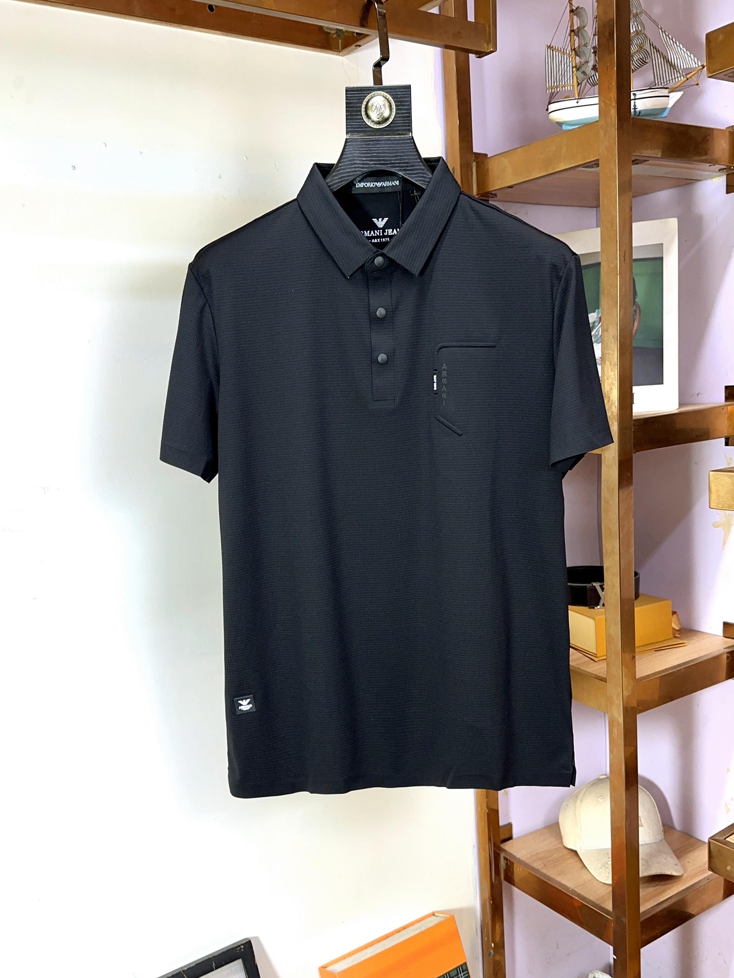  🌟 Armani 阿玛尼 🔥 🔥胖哥福音4XL可穿200斤🔥全品全品相订单商务休闲翻领短袖 🔥 让整体