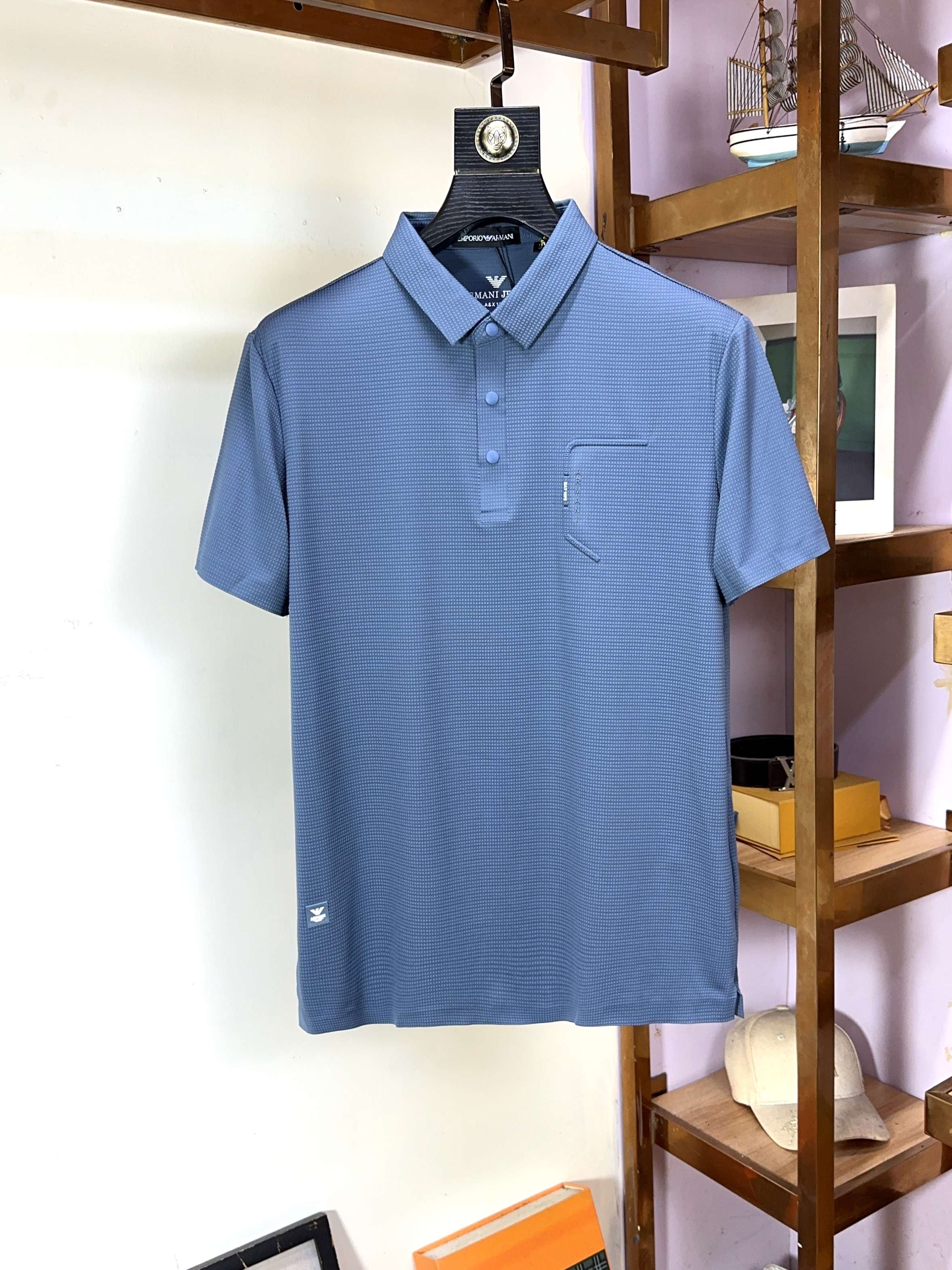  🌟 Armani 阿玛尼 🔥 🔥胖哥福音4XL可穿200斤🔥全品全品相订单商务休闲翻领短袖 🔥 让整体