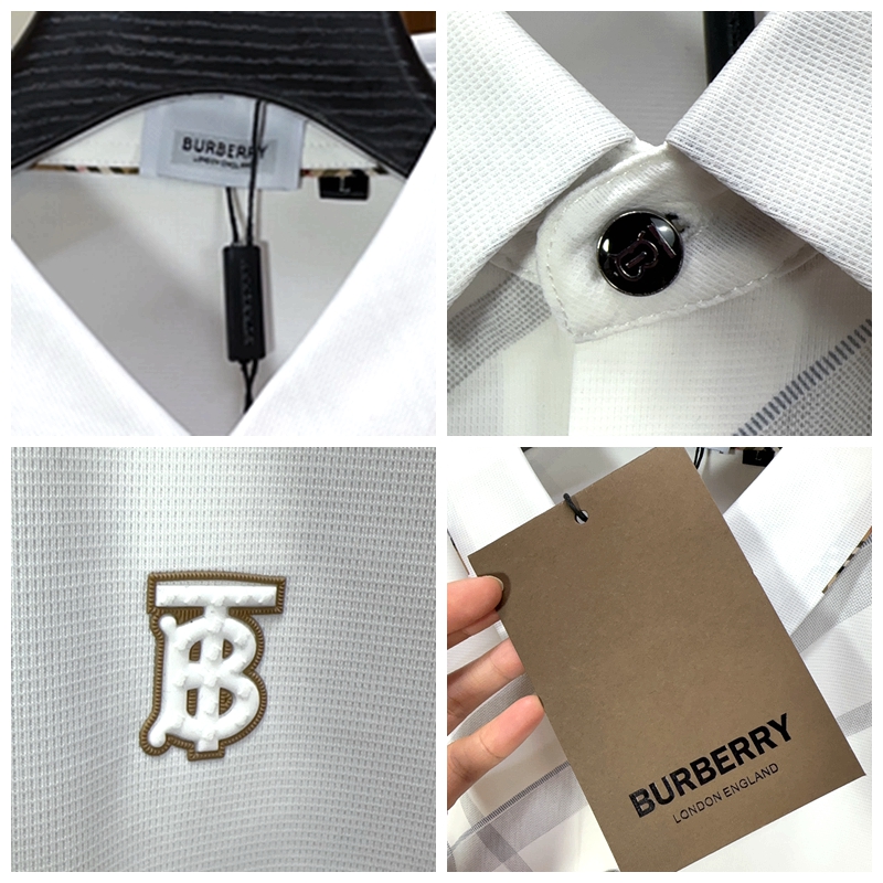  🌟 Burberry 巴宝莉 🔥 🔥胖哥福音4XL可穿200斤🔥全品全品相订单商务休闲翻领短袖 🔥 让