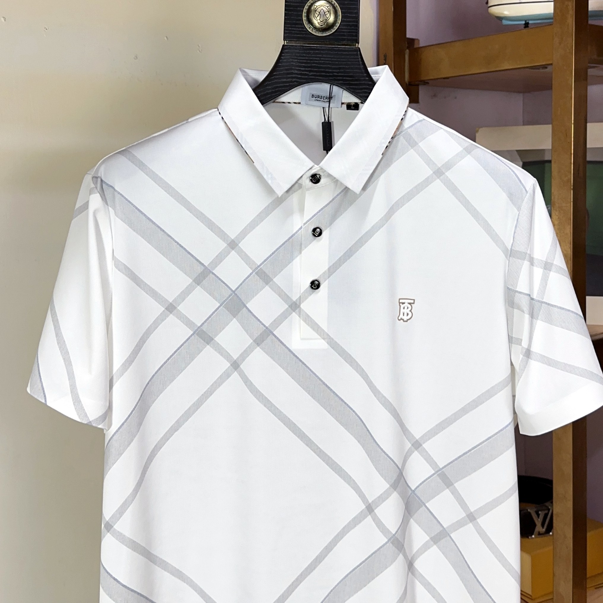  🌟 Burberry 巴宝莉 🔥 🔥胖哥福音4XL可穿200斤🔥全品全品相订单商务休闲翻领短袖 🔥 让