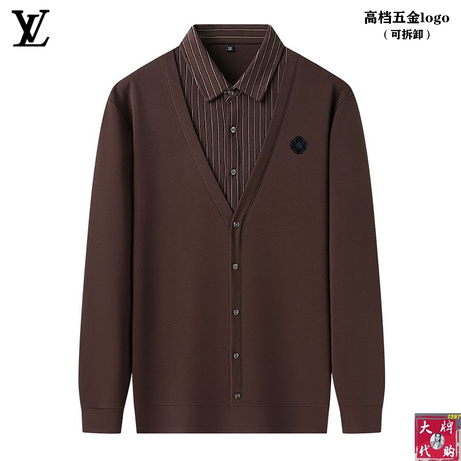  LV 路易威登 最新款专柜同款首发！高端时尚休闲假两件，超正版型上身瞬间变欧巴！😍，简约时尚的三维裁剪