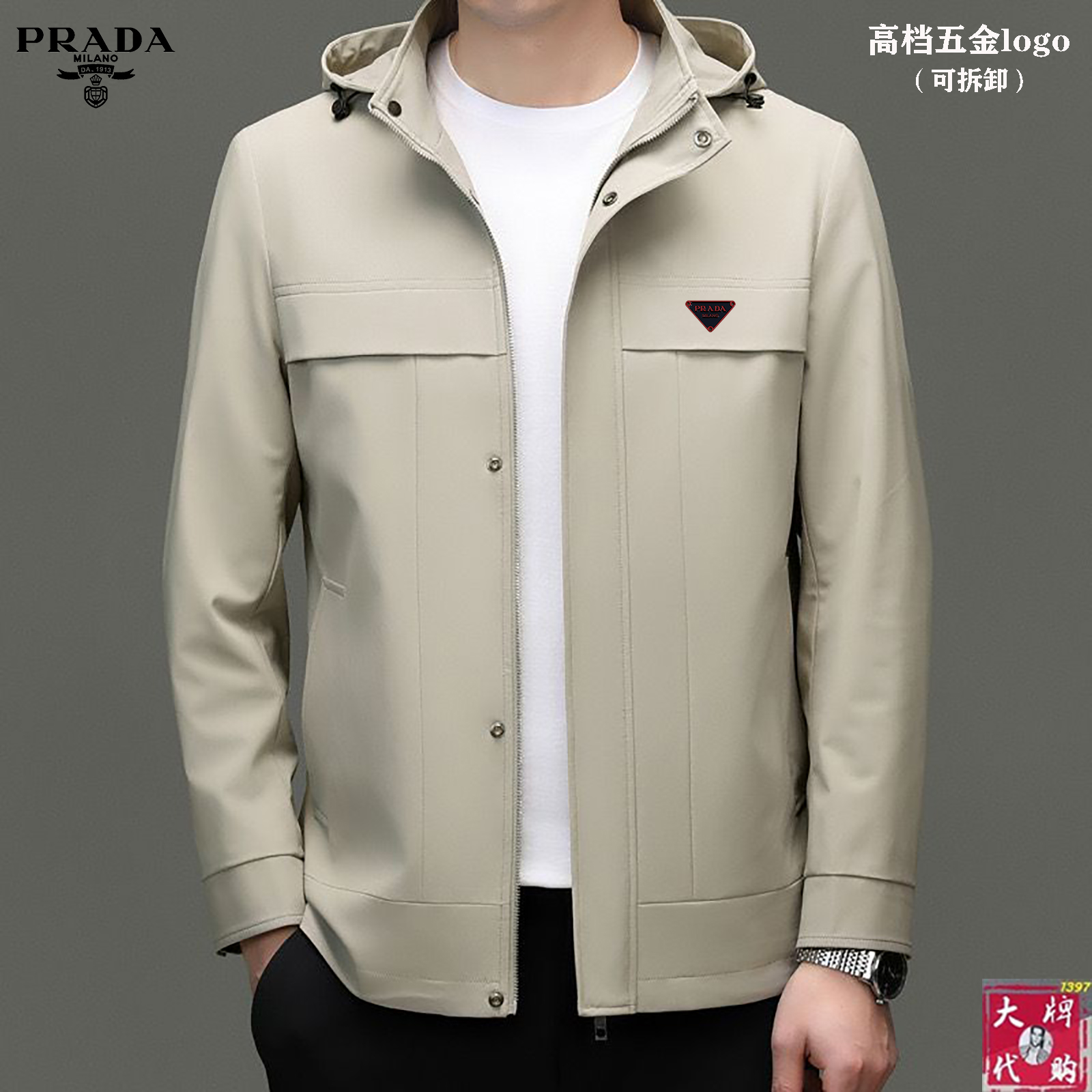  Prada 普拉达 😁😁 新品最新夹克，独一无二丝滑触感！！简洁舒适的款式，高端定制原版专属聚酯纤维面