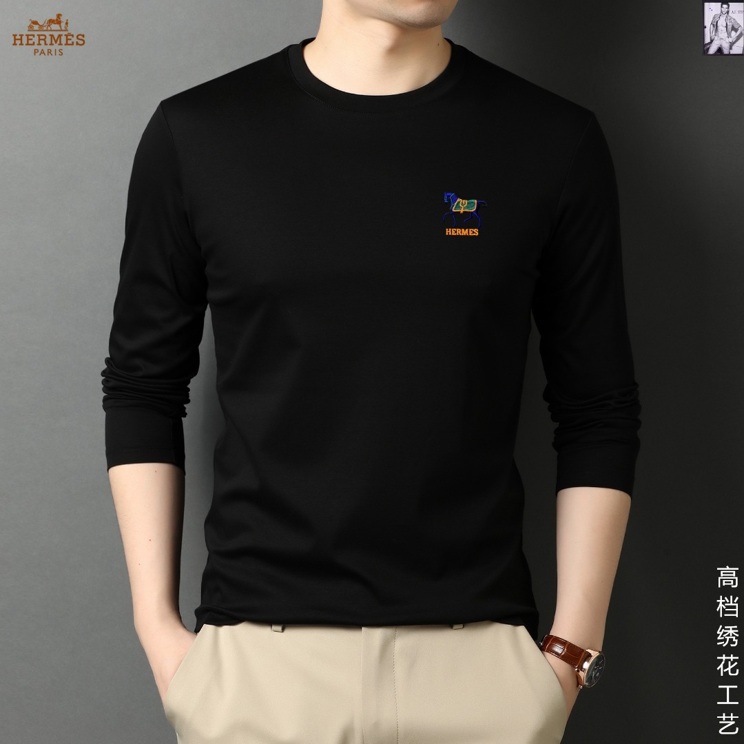 NO:119814,【Hermes】New autumn and winter styles, high-end custom mercerized fabric long sleeves, the world's top men's clothing, simple and fashionable, calm and versatile, atmospheric and elegant, extremely comfortable and comfortable experience, high-end fabrics, bright colors, ultimate smooth touch, delicate and not easy to wrinkle, luxurious and noble, crisp and stylish, lock needles, high-density sewing, all details are meticulous!  Worth owning.  M-4xl can wear about 195 catties, hermes, hermes, alexander wang19860909【 Hermes 爱马仕】 秋冬季新款 高端定制丝光面料长袖 全球顶级男装,简约时尚,从容百搭,大气优雅 极度舒适体验 高端面料 色泽鲜艳 极致顺滑触感 细腻不易起皱 奢华高贵 挺括有型 锁针、高密度缝制,一切的细节处理一丝不苟！值得拥有．M-4xl 最大可穿195斤左右,,hermes,hermes,alexander wang,Men's clothing