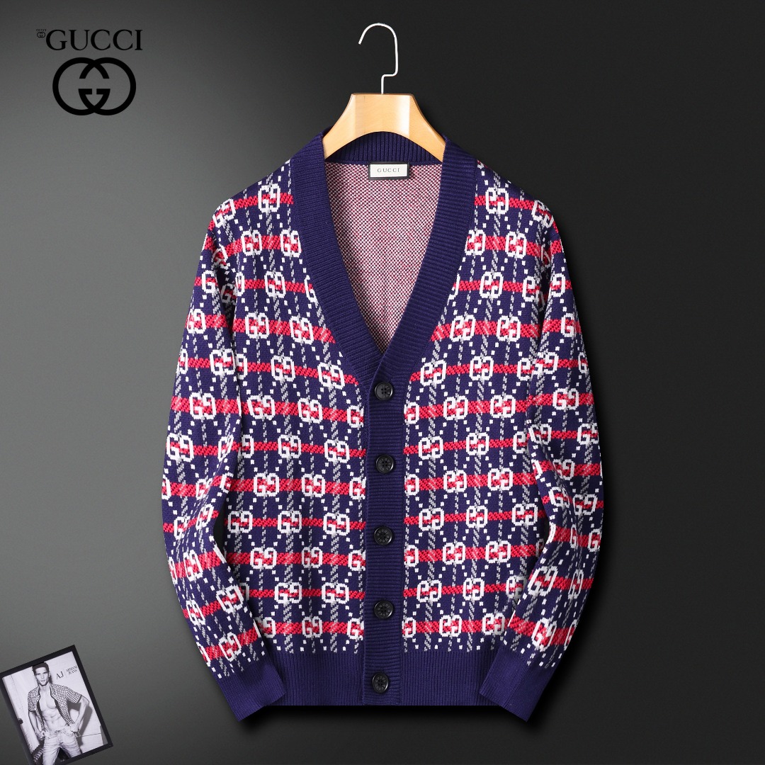 NO:127389,Gucci New fashion cardigan sweater High-end version Wool blend material, skin-friendly and not pill-free, soft and super comfortable, fashionable and personalized Super versatile V-neck sweater Very suitable for both men and women A must-have for everyone. Size M-3XL, gucci, sweaters, alexander wang19860909Gucci 古奇 新款时尚开衫毛衣 高版本高版本 羊毛混纺材质,亲肤不扎身,不起球、 手感很柔软、超级舒服 时尚又个性 超级百搭好看的V领毛衣 男女都非常合适 人手必备款 码数M-3XL,,gucci,sweaters,alexander wang,Men's clothing