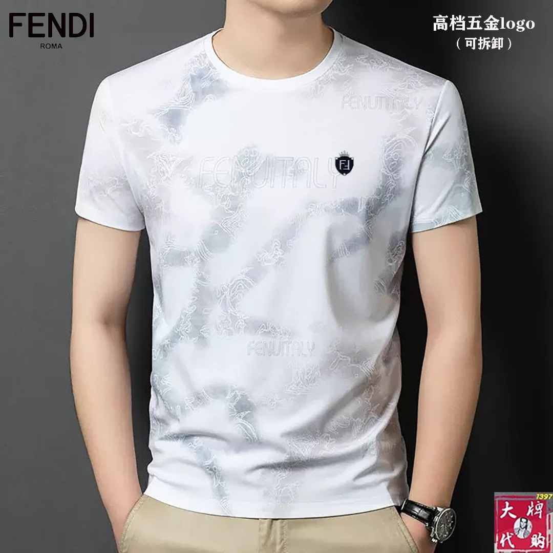 NO:138726,Fendi New fashion round neck short sleeves, high-end custom versatile styles, anyone can easily control the fabric, fully customized craftsmanship, chest brand logo design, very classy style, fashionable, casual and exquisite, and the upper body effect is very good!  Size M-3XL, fendi, fendi, T-shirt, alexander wang19860909Fendi 芬迪 新款时尚圆领短袖,高级定制百搭款式 任何人都可以轻松驾驭 面料全订制工艺 胸前品牌logo设计,非常显档次版型时尚潮流休闲精致,上身效果非常赞！尺码M-3XL,,fendi,fendi,T-shirt,alexander wang,Men's clothing
