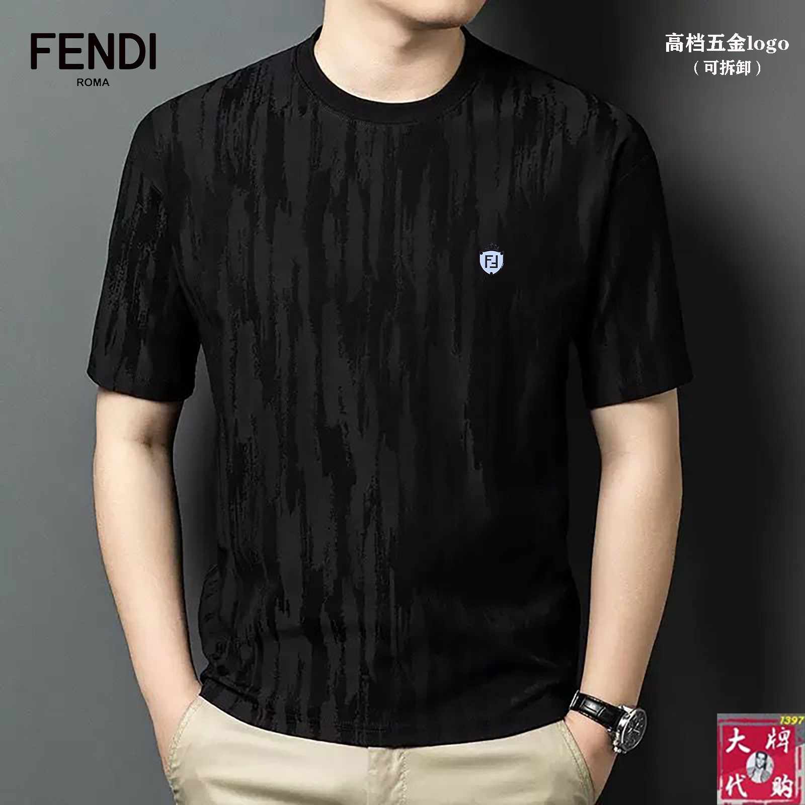 NO:154528,Fendi's latest counter is the first to be released!  High-end, fashionable and casual short-sleeved sleeves, super genuine upper body instantly turns into Oppa!  , Simple and fashionable three-dimensional cutting, unique craftsmanship, produced by the original single OEM factory; the upper body effect is excellent, showing confidence temperament; all the details show perfect quality, the classic logo symbolizes the highest quality of the brand, possession is the beginning of another fashion, code number M --3XL, fendi, fendi, T-shirt, alexander wang19860909Fendi 芬迪 最新款专柜同款首发！高端时尚休闲短袖,超正版型上身瞬间变欧巴！,简约时尚的三维裁剪,工艺独特,原单代工厂出品；上身效果极佳,彰显自信气质；所有细微处尽情展现完美品质胸口的经典Logo象征了品牌至高的品质,拥有,便是另一种时尚的开始,码数M --3XL,,fendi,fendi,T-shirt,alexander wang,Men's clothing