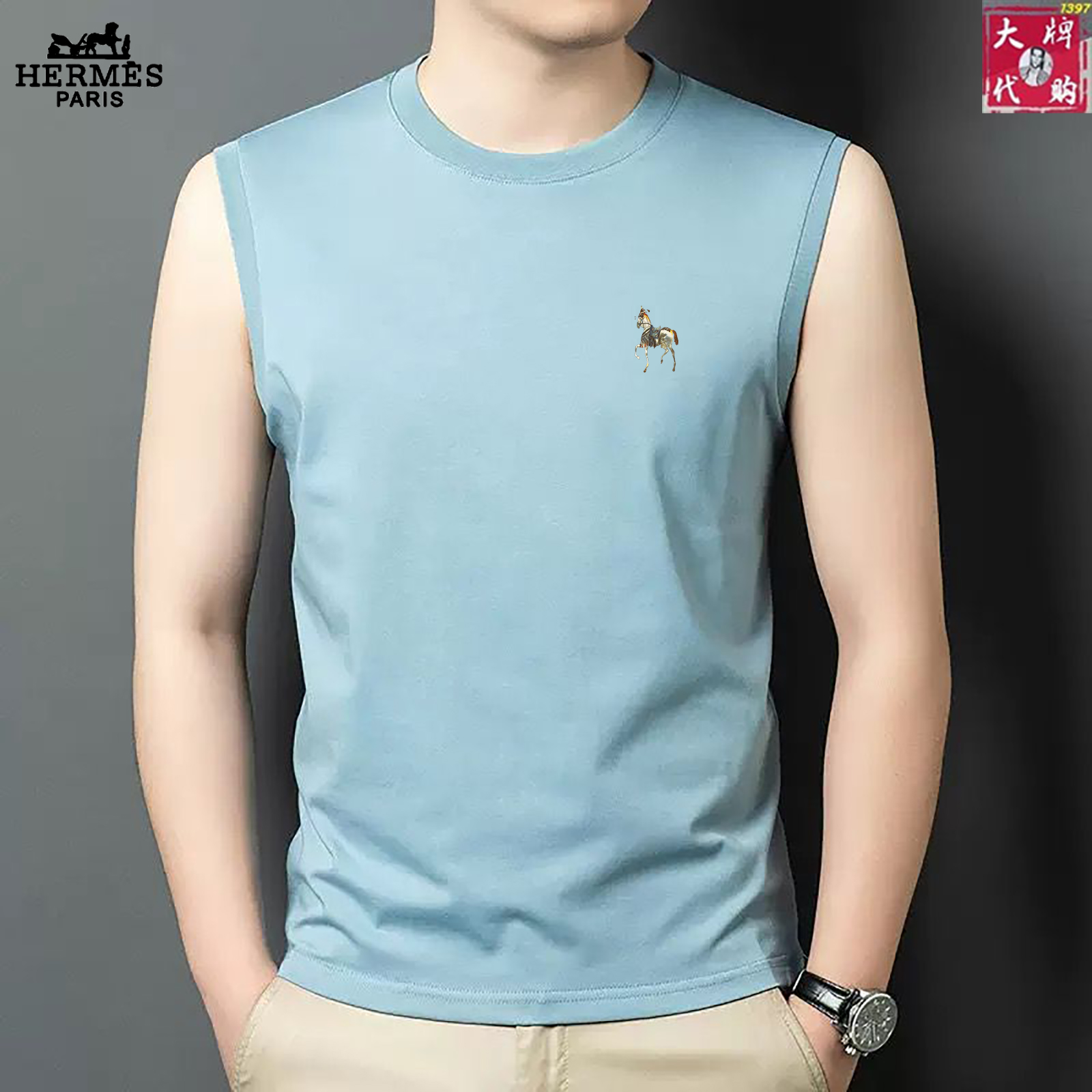 NO:160622,【Hermes】New summer style high-end custom fabric vest sleeveless short-sleeved, world's top men's clothing, simple and fashionable, calm and versatile, atmospheric and elegant, extremely comfortable and comfortable experience High-end fabrics, bright colors, ultimate smooth touch, delicate and not easy to wrinkle, luxurious and noble, crisp and stylish, lock needles, high-density sewing, all details are meticulous!  Worth owning.  Code number M-4XL, hermes, hermes, T-shirt, alexander wang19860909【 Hermes 爱马仕】夏季新款 高端定制面料背心无袖短袖, 全球顶级男装,简约时尚,从容百搭,大气优雅 极度舒适体验 高端面料 色泽鲜艳 极致顺滑触感 细腻不易起皱 奢华高贵 挺括有型 锁针、高密度缝制,一切的细节处理一丝不苟！值得拥有．码数M-4XL,,hermes,hermes,T-shirt,alexander wang,Men's clothing