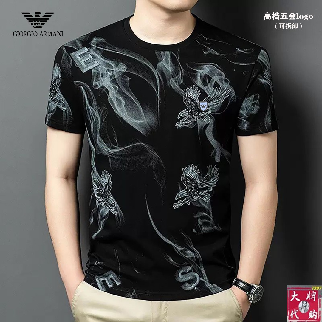 NO:414202,Armani new high-end short-sleeved . Original quality Trading company order model Comfortable and versatile texture can be matched at will Classic logo logo Three-dimensional cut Comfortable and breathable Number of codes M-4XL, Armani, Armani, T-shirt, alexander wang19860909Armani 阿玛尼 新款高版本短袖 . 原单品质 贸易公司订单款 质感舒适百搭可随意搭配 经典logo标示 版型立体剪裁 舒适透气 码数M-4XL,,armani,armani,T-shirt,alexander wang,Men's clothing