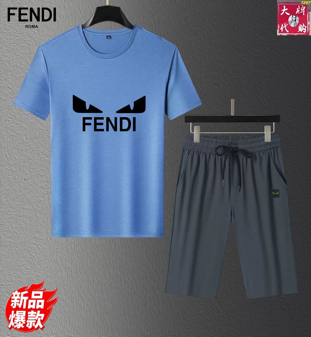 NO:427466,【Fendi】Summer new set!  Mercerated fabric!  Exclusive first new product, the official website synchronizes the Milan catwalk model, and the physical shot is the standard number of top-quality goods!  The latest top official website original list, a new experience, three-dimensional tailoring of the counter fabric, new hardware accessories, delicate and soft feel, comfortable and breathable upper body, big brand style, luxury and atmospheric, texture only imported from Italy customization, versatile style, not picky in people, fine workmanship and meticulous, no pressure to enter and exit the counter, absolutely worth a piece of good product!  Number of code M-4XL Please report your height and weight by placing an order, fendi, fendi, alexander wang19860909【 Fendi 芬迪】夏新款套装！丝光面料！独家首发新品 ,官网同步米兰走秀款 实物拍摄顶级好货标准码数！最新顶尖官网原单,全新体验 专柜面料立体剪裁 全新五金配件、手感细腻柔软 上身舒适透气 大牌风范 奢华大气 进口意大利定制才有的质感 百搭款式 穿着不挑人 ,做工精细一丝不苟 ,出入专柜无压力 绝对值得人手一件的好货！码数M-4XL 下单敬请报身高体重,,fendi,fendi,alexander wang,Men's clothing