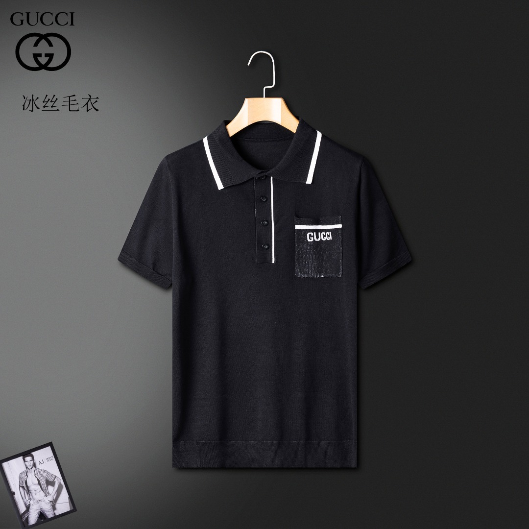 NO:454222,Gucci 2025 summer new men's short-sleeved sweater ice silk sweater, super classic design. Simple and without any unnecessary cumbersome feeling. This model is an indispensable versatile item for men in autumn and winter. Made of high-quality Australian wool, it is super comfortable to wear, the fabric is warm and textured, avant-garde and practical. Exquisite and perfect craftsmanship. The latest official website design, a classic work of the fashion and casual series. The main feature!  M-3XL (maximum wearable about 190 catties), gucci, sweaters, T-shirt, alexander wang19860909Gucci 古奇 2025夏季新款男装短袖毛衣冰丝针织衫,超经典设计.简约没有任何多余累赘感.本款是男士秋冬不可缺少的一件百搭单品.采用澳洲优质羊毛制作而成,穿身上超级舒适,面料保暖有质感,前卫又实穿.精致完美工艺 最新官网设计 时尚休闲系列的经典之作 主打！M-3XL（最大可穿190斤左右）,,gucci,sweaters,T-shirt,alexander wang,Men's clothing