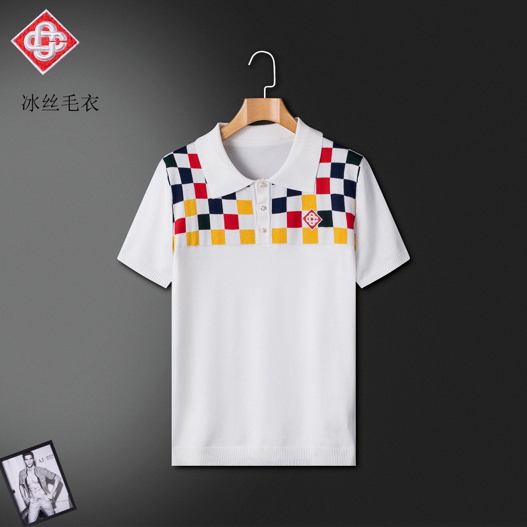 NO:489341,Casa's new men's short-sleeved sweater ice silk sweater, super classic design. Simple and without any unnecessary cumbersome feeling. This model is an indispensable versatile item for men in summer. Made of high-quality Australian wool, it is super comfortable to wear, the fabric is textured, avant-garde and practical. Exquisite and perfect craftsmanship. The latest official website design, a classic work of the fashion and casual series, main!  M-3XL (maximum wearable about 190 catties), sweaters, T-shirt, alexander wang19860909卡萨 新款男装短袖毛衣冰丝针织衫,超经典设计.简约没有任何多余累赘感.本款是男士夏季不可缺少的一件百搭单品.采用澳洲优质羊毛制作而成,穿身上超级舒适,面料有质感,前卫又实穿.精致完美工艺 最新官网设计 时尚休闲系列的经典之作 主打！M-3XL（最大可穿190斤左右）,,sweaters,T-shirt,alexander wang,Men's clothing