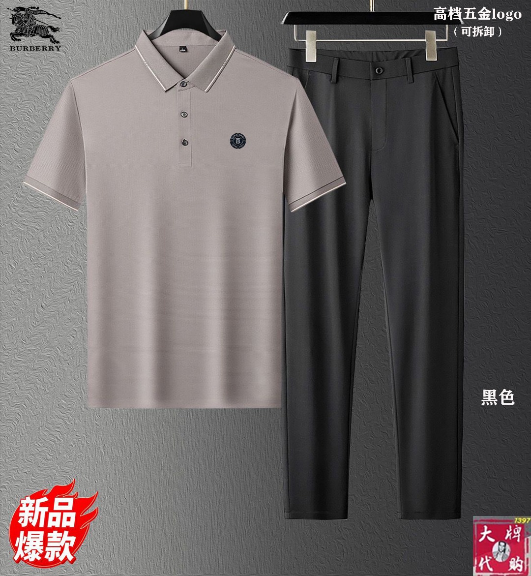 NO:531020,【Burberry】New set!  Mercerated fabric!  Exclusive first new product, 2025ss official website synchronized with Milan catwalk style, top quality goods (173 130 catties wear) standard code number!  The latest top official website original list, a new experience, three-dimensional fabric tailoring, new hardware accessories, delicate and soft feel, comfortable and breathable upper body, big brand style, luxury and atmospheric, texture only custom imported from Italy, versatile style, not picky to wear, meticulous workmanship, no pressure to go in and out, absolutely a good product worth everyone!  Size clothes M-4XL pants 29-40 (can wear about 195 catties), burberry, alexander wang19860909【巴宝莉】新款套装！丝光面料！独家首发新品 ,2025ss官网同步米兰走秀款 实物拍摄顶级好货（173 130斤穿l）标准码数！最新顶尖官网原单,全新体验 面料立体剪裁 全新五金配件、手感细腻柔软 上身舒适透气 大牌风范 奢华大气 进口意大利定制才有的质感 百搭款式 穿着不挑人 ,做工精细一丝不苟 ,出入无压力 绝对值得人手一件的好货！码数衣服M-4XL 裤子29-40（可穿195斤左右）,,burberry,alexander wang,Men's clothing