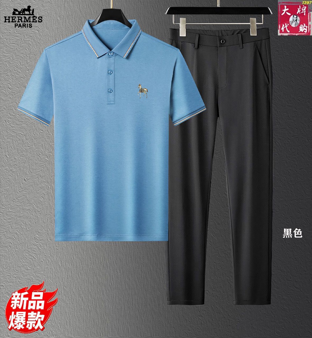 NO:531022,【Hermes】New set!  Mercerated fabric!  Exclusive first new product, 2025ss official website synchronized with Milan catwalk style, top quality goods (173 130 catties wear) standard code number!  The latest top official website original list, a new experience, three-dimensional fabric tailoring, new hardware accessories, delicate and soft feel, comfortable and breathable upper body, big brand style, luxury and atmospheric, texture only custom imported from Italy, versatile style, not picky to wear, meticulous workmanship, no pressure to go in and out, absolutely a good product worth everyone!  Size clothes M-4XL pants 29-40 (can be worn about 195 catties), hermes, alexander wang19860909【爱马仕】新款套装！丝光面料！独家首发新品 ,2025ss官网同步米兰走秀款 实物拍摄顶级好货（173 130斤穿l）标准码数！最新顶尖官网原单,全新体验 面料立体剪裁 全新五金配件、手感细腻柔软 上身舒适透气 大牌风范 奢华大气 进口意大利定制才有的质感 百搭款式 穿着不挑人 ,做工精细一丝不苟 ,出入无压力 绝对值得人手一件的好货！码数衣服M-4XL 裤子29-40（可穿195斤左右）,,hermes,alexander wang,Men's clothing