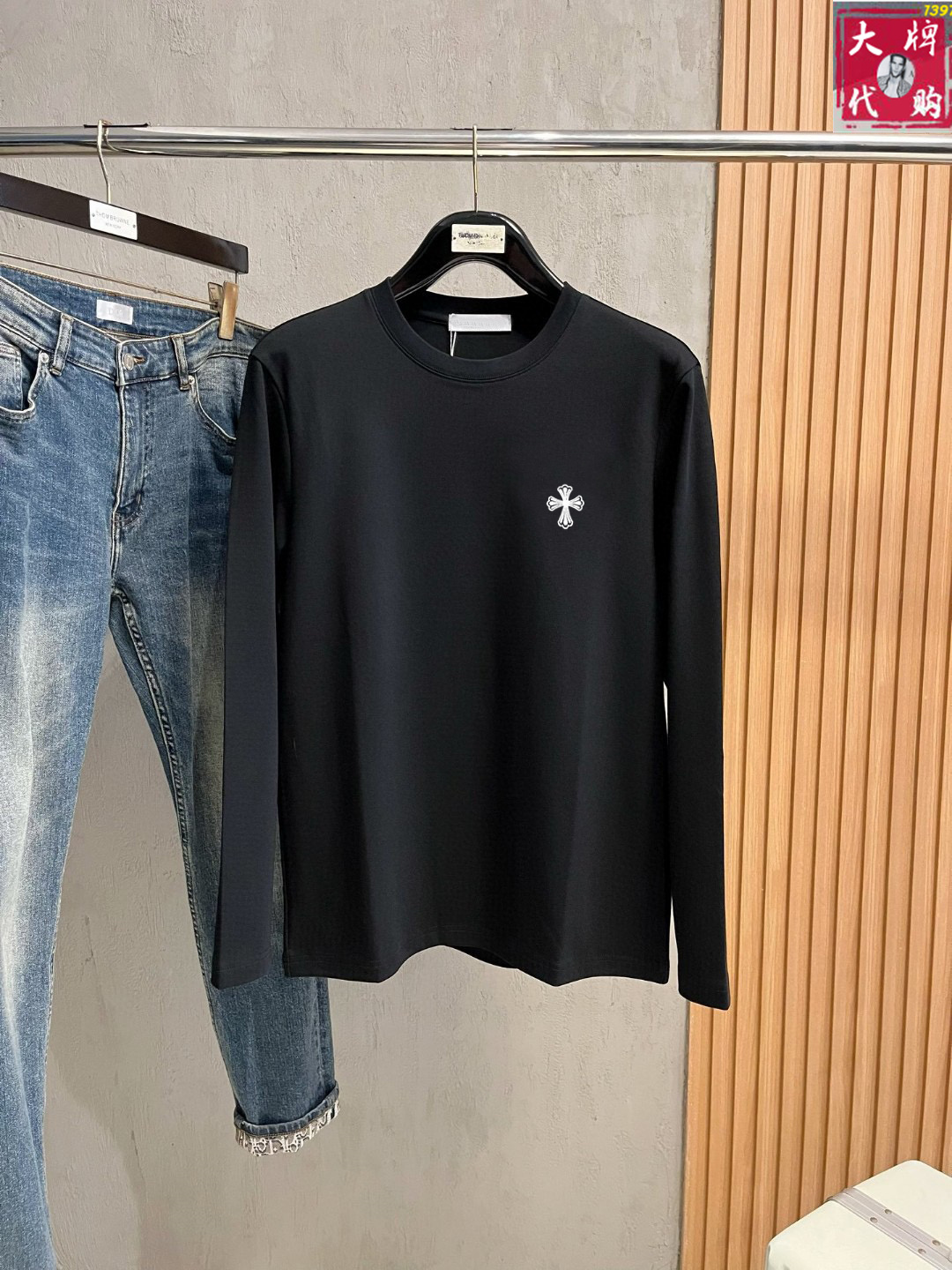 NO:546225,Croxin exclusively offers new original single men's round neck, long sleeves, high-end customization, high-version, fashionable and versatile original imported cotton fabric, chest logo pattern design, super soft and delicate, skin-friendly and comfortable to wear, high-end boutique, OEM factory fine-made top body, very good men's essential items, three standards, code M-4XL,,chrome hearts,alexander wang19860909克罗心 独家专供新款原单男士圆领 长袖高端定制 高版本 时尚百搭爆款原版进口纯棉面料 胸前logo图案设计 手感超柔软细腻 穿着亲肤舒适 高端精品 代工厂精细做上身非常赞 男士必备单品 三标齐全 码数M-4XL,,chrome hearts,alexander wang,Men's clothing