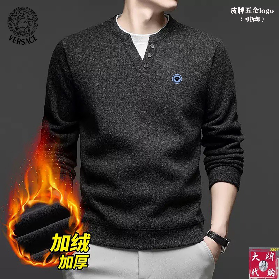 NO:622277,Versace Versace's velvet and thickened top fashion long-sleeved lapel haute couture spring model new long-sleeved haute couture versatile style. Anyone can easily control it. The fabric is fully customized. The latest logo design of the luxury classic brand on the chest is very classy and a must-have for those who know their stuff!  The tailoring is slim-fitting, very refined, shows off aura, and highlights the sophistication of business men. This is unique, it has just the right amount of slim fit, and the upper body effect is great!  Size M-4XL,,versace,versace,alexander wang19860909Versace 范思哲 加绒加厚顶级时尚长袖翻领高级定制春款新款长袖高级定制百搭款式 任何人都可以轻松驾驭 面料全订制工艺 胸前奢华经典品牌最新logo设计,非常显档次懂货的必须入！版型剪裁属于修身款 非常精致,显气场,又会凸显商务男士的精致,这就是独到之处,恰到好处的修身,上身效果非常赞！尺码M-4XL,,versace,versace,alexander wang,Men's clothing