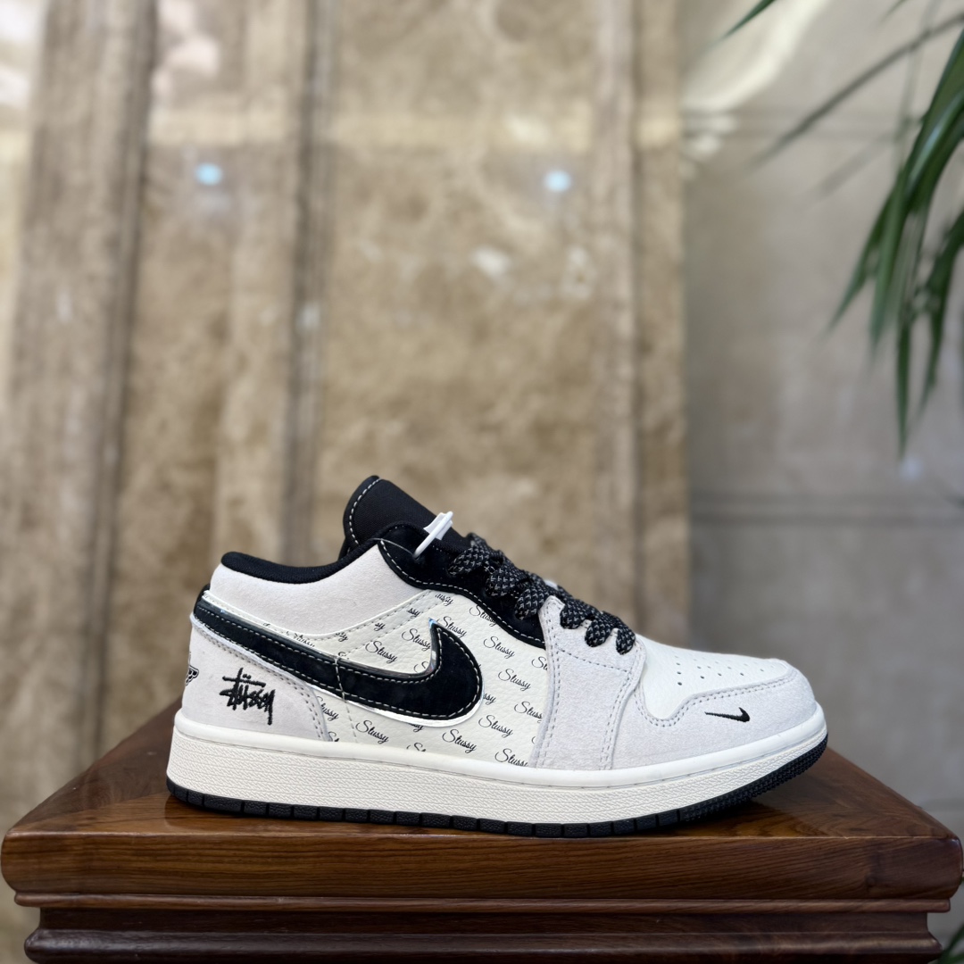 ¿Está bien comprar?
 Air Jordan 1 Zapatos Air Jordan Beige Negro Blanco Impresión Parte superior baja