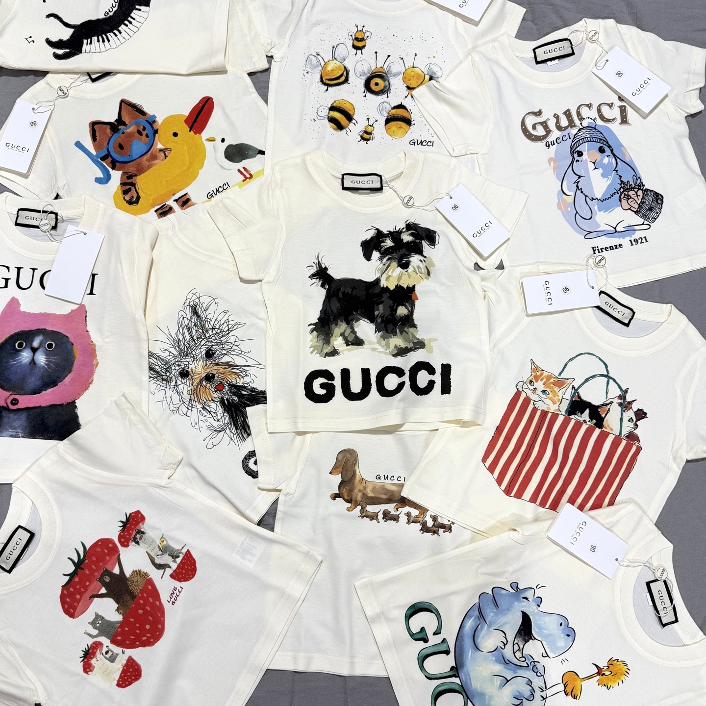 : Serie zoológico infantil 🐱, camiseta de manga corta para niños, camiseta de manga corta para adultos, estilo padre e…