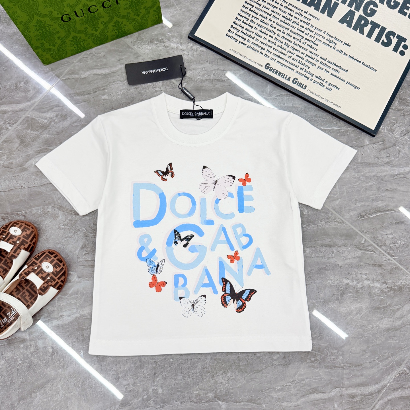 Serie DG Dolce & Gabbana, camiseta de manga corta de alta calidad, tres etiquetas completas, tallas: 90-150, adultos: S…