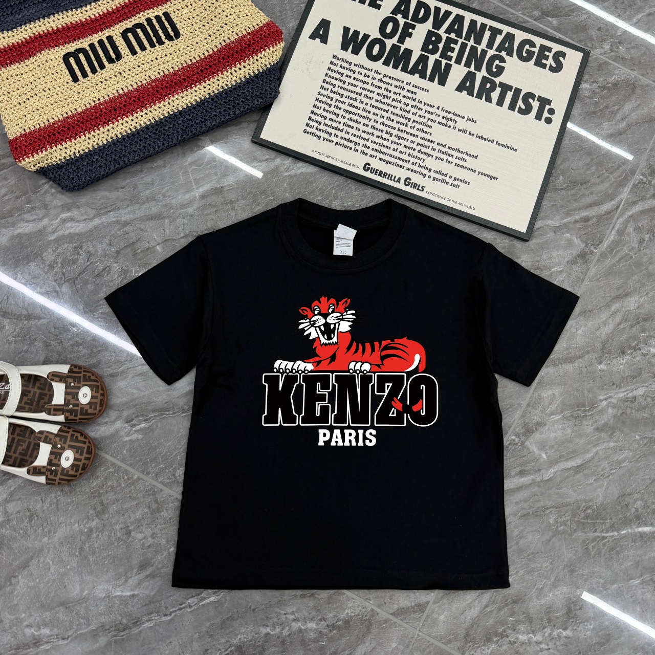 Serie KENZO de manga corta de alta calidad, completa con tres estándares, tallas: 90-150 rojo azul rosa: 100-150 manga …