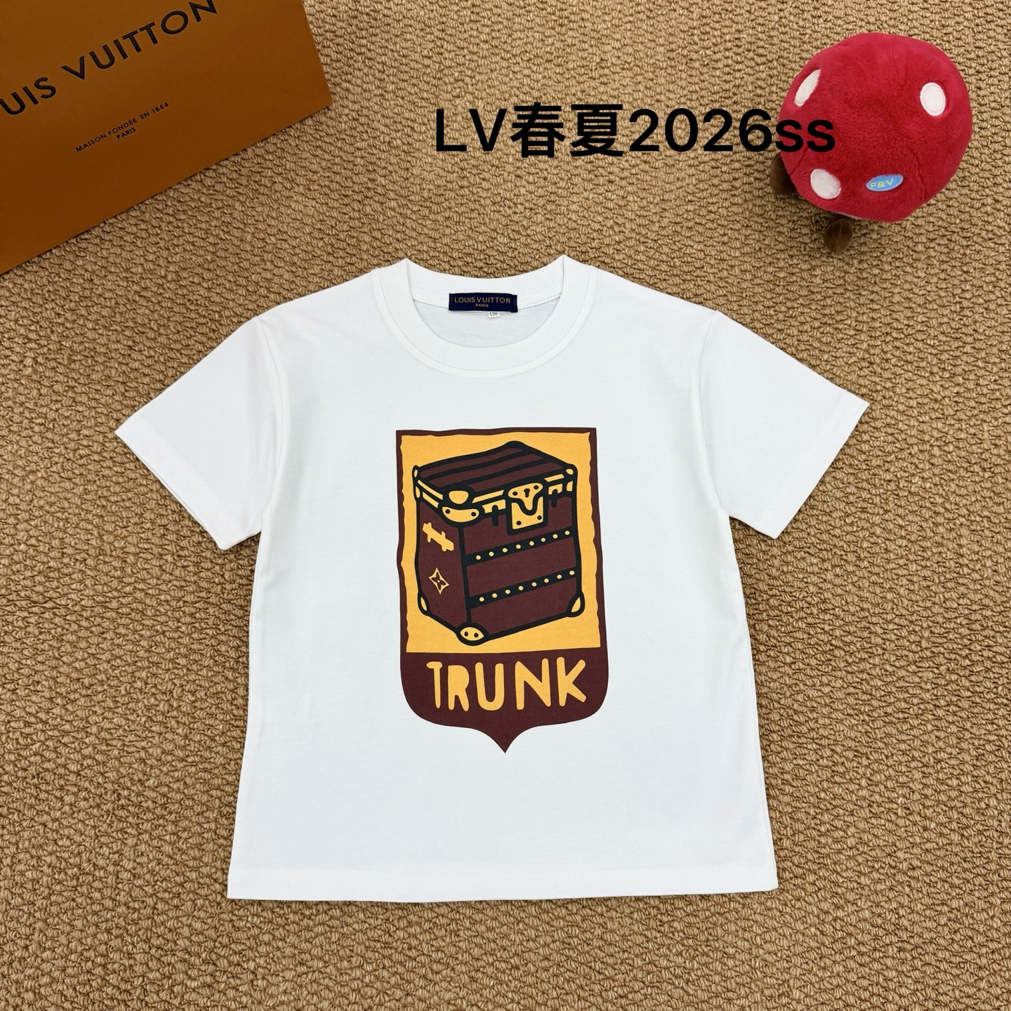 Serie LV Louis Vuitton, camiseta de alta calidad, tres etiquetas completas, tallas: 90-150, adultos: S-2XL, camiseta in…