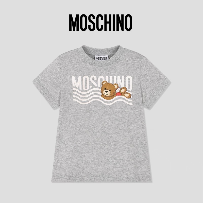 Serie Moschino Camiseta de alta calidad con tres etiquetas completas Tallas: 90-150 Camiseta para niños