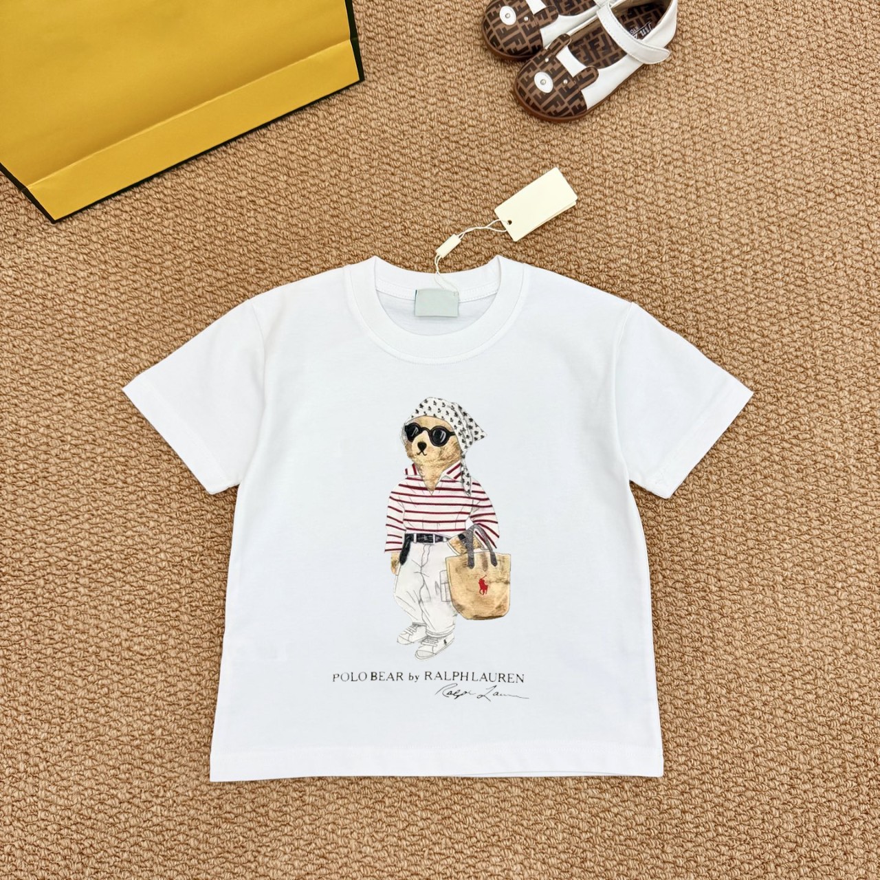 Serie Ralph Lauren, camiseta de manga corta de alta calidad, tres etiquetas completas, tallas: 90-150, adultos: S-2XL, …