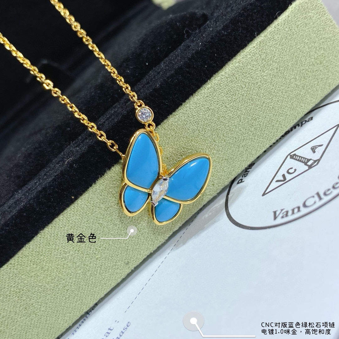 반클리프앤아펠 터쿼이즈 나비 모티브 목걸이 63754 이미지 3